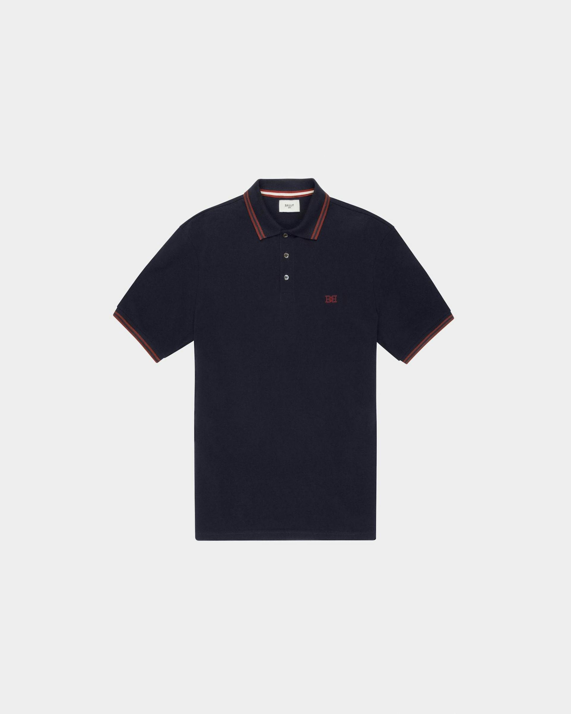 B-Chain Polo | Men's Polo Shirt | Navy Cotton | Bally