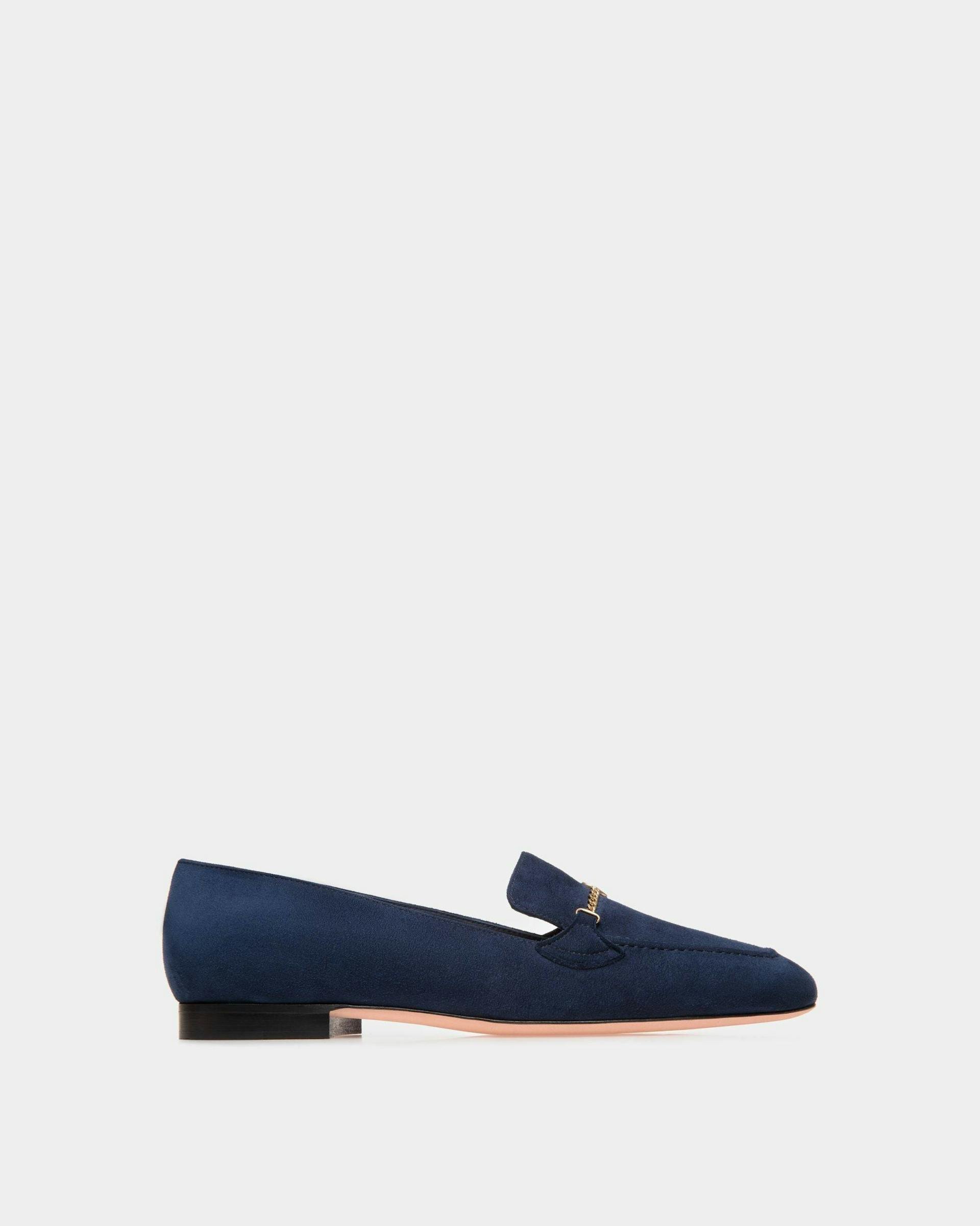 Daily Emblem | Women's Loafer in Blue Suede | Bally