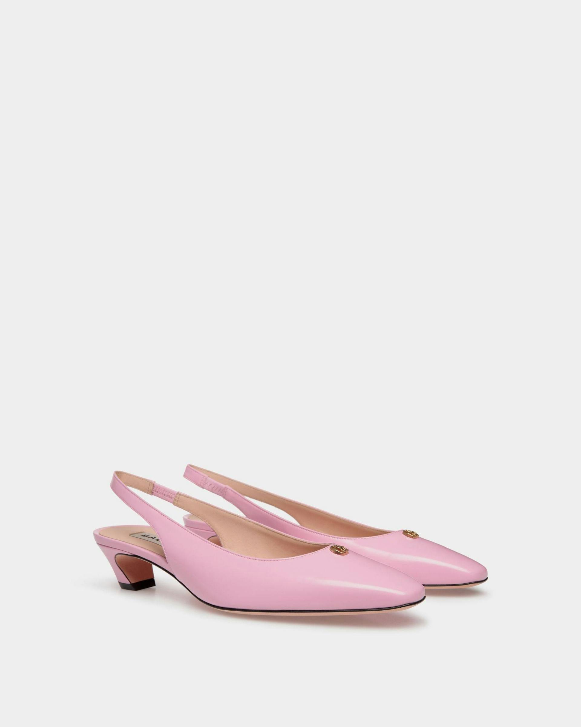 Sylt | Women's Slingback Pump in Pink Leather | Bally