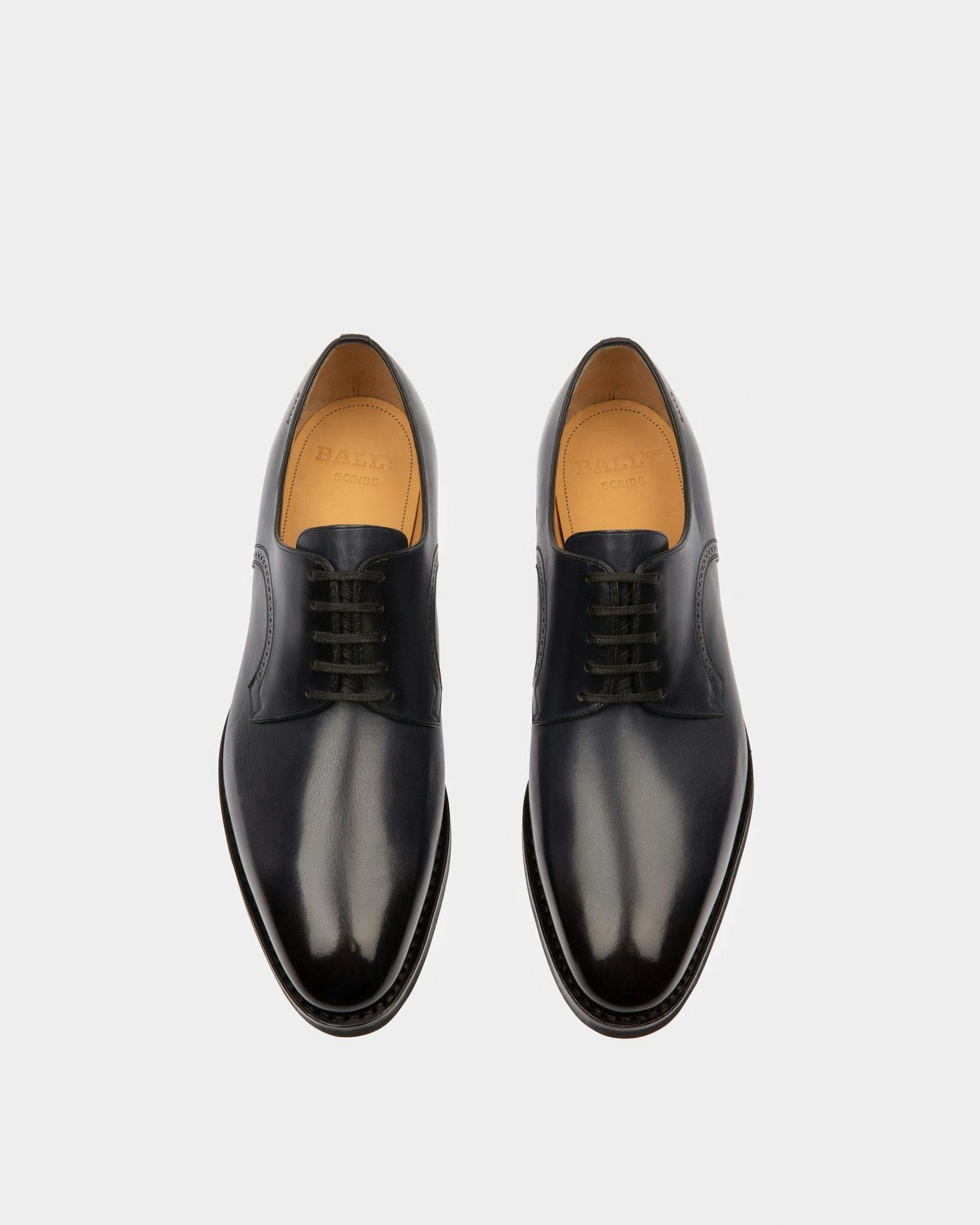 Scrivani Leather Derby Shoes In Navy - Men's - Bally - 02