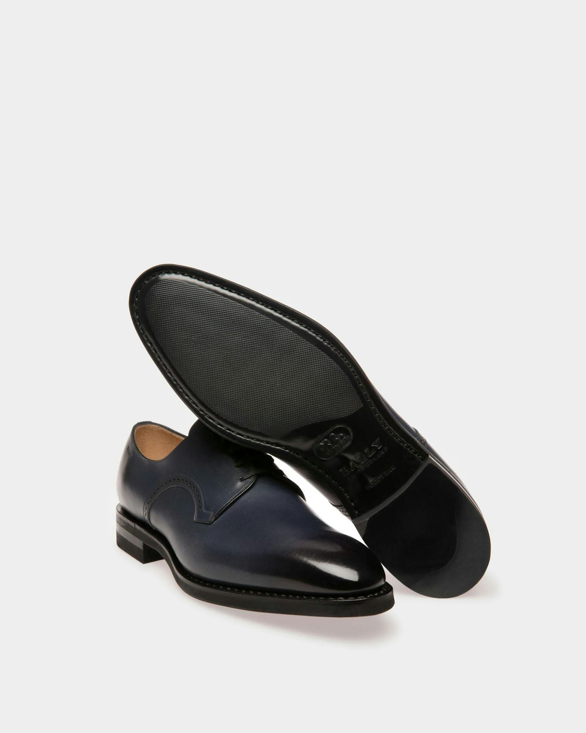 Scrivani Leather Derby Shoes In Navy - Men's - Bally - 04