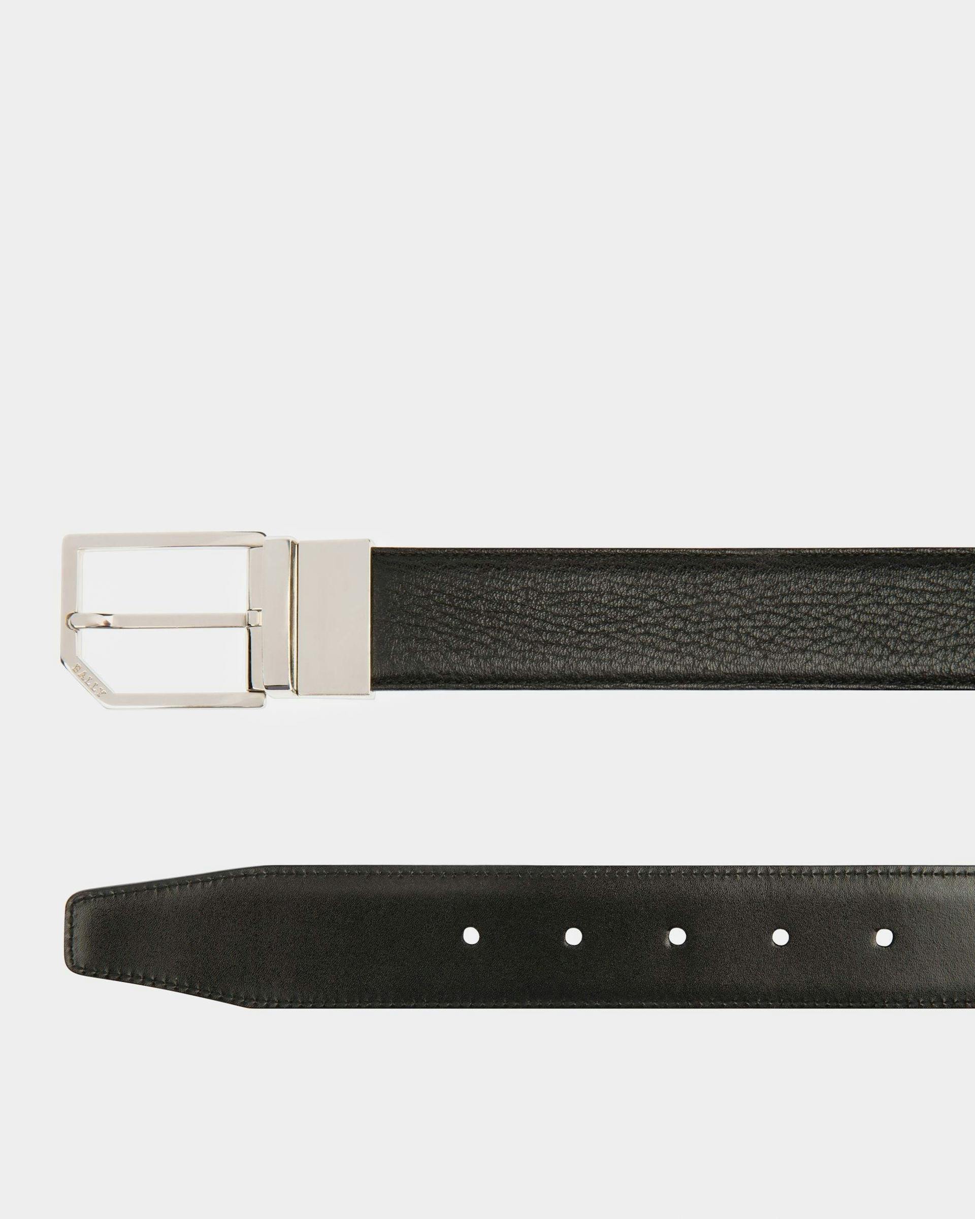 Charlton Leather Adjustable & Reversible 35mm Belt In Black - Men's - Bally - 02