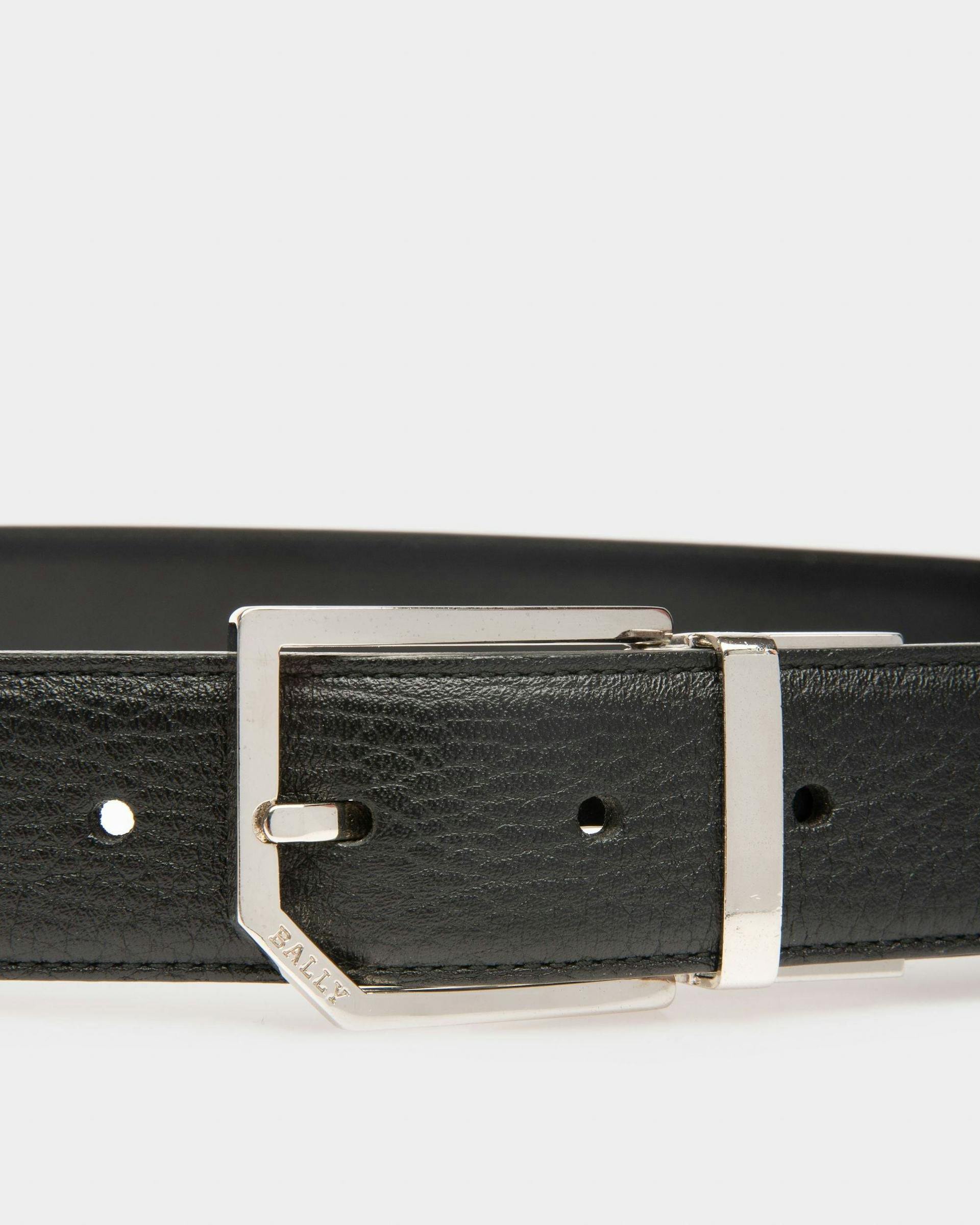 Charlton Leather Adjustable & Reversible 35mm Belt In Black - Men's - Bally - 03
