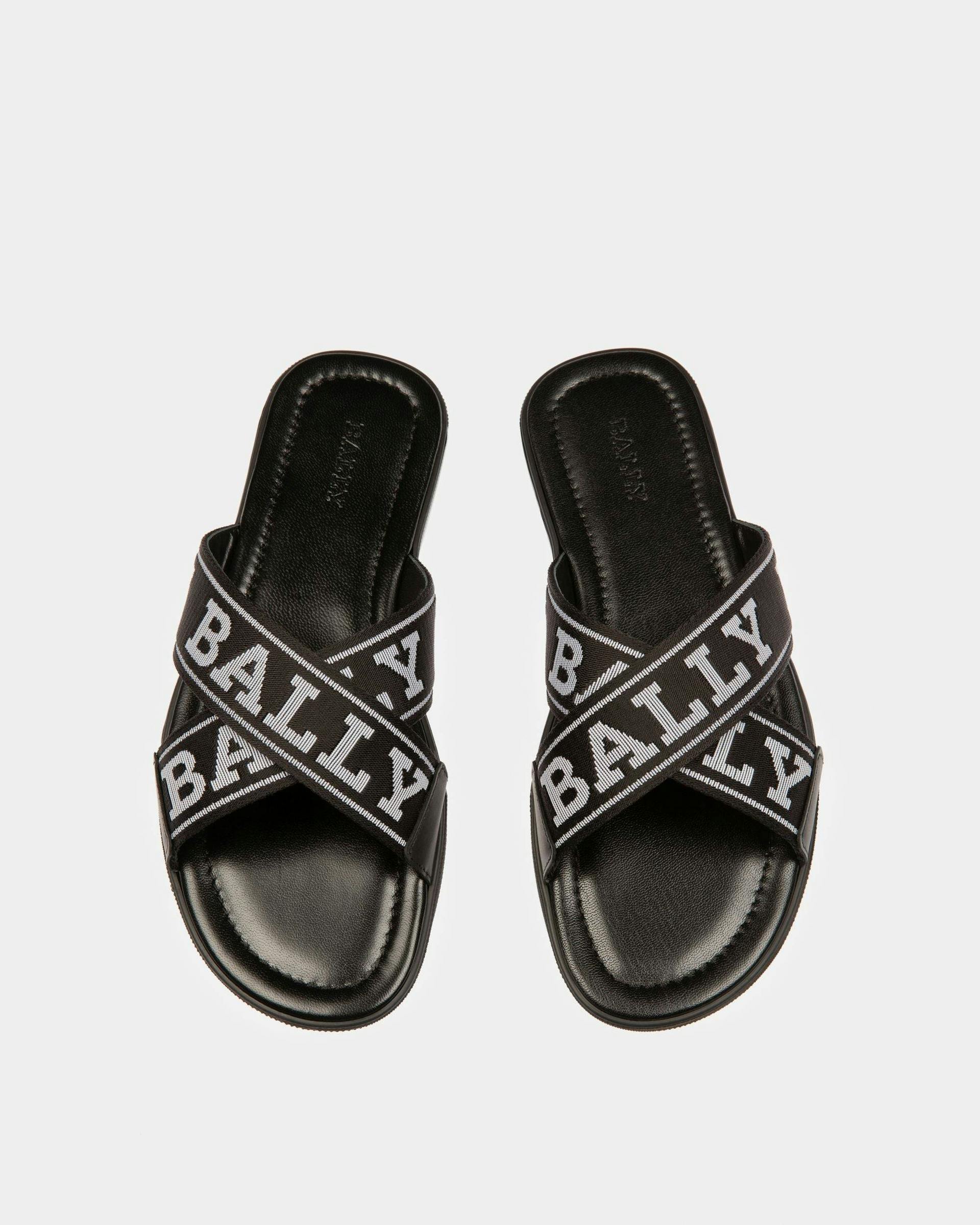 Bonks Fabric & Leather Sandals In Black - Men's - Bally - 02