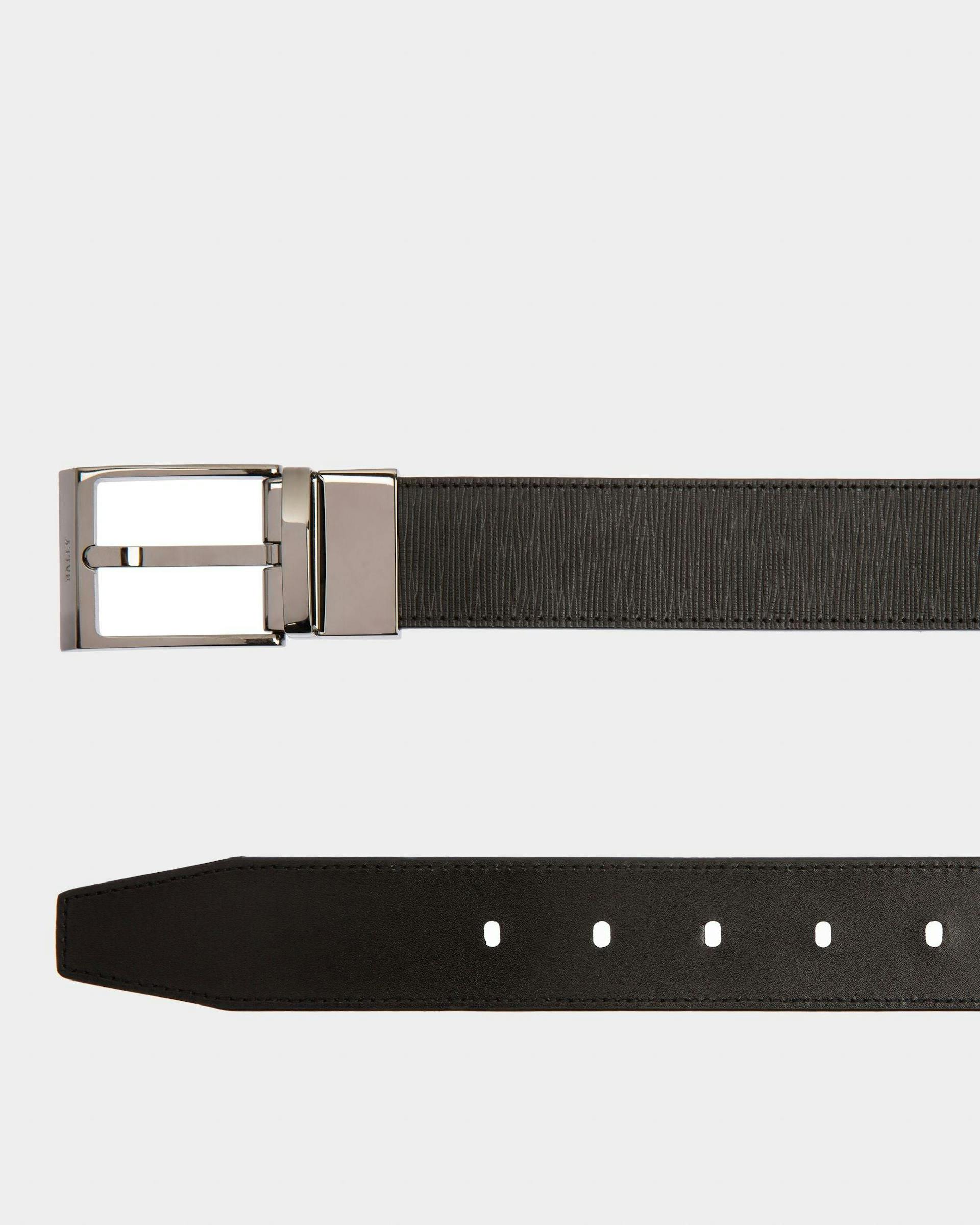 Shiff Leather 35mm Belt In Black - Men's - Bally - 02