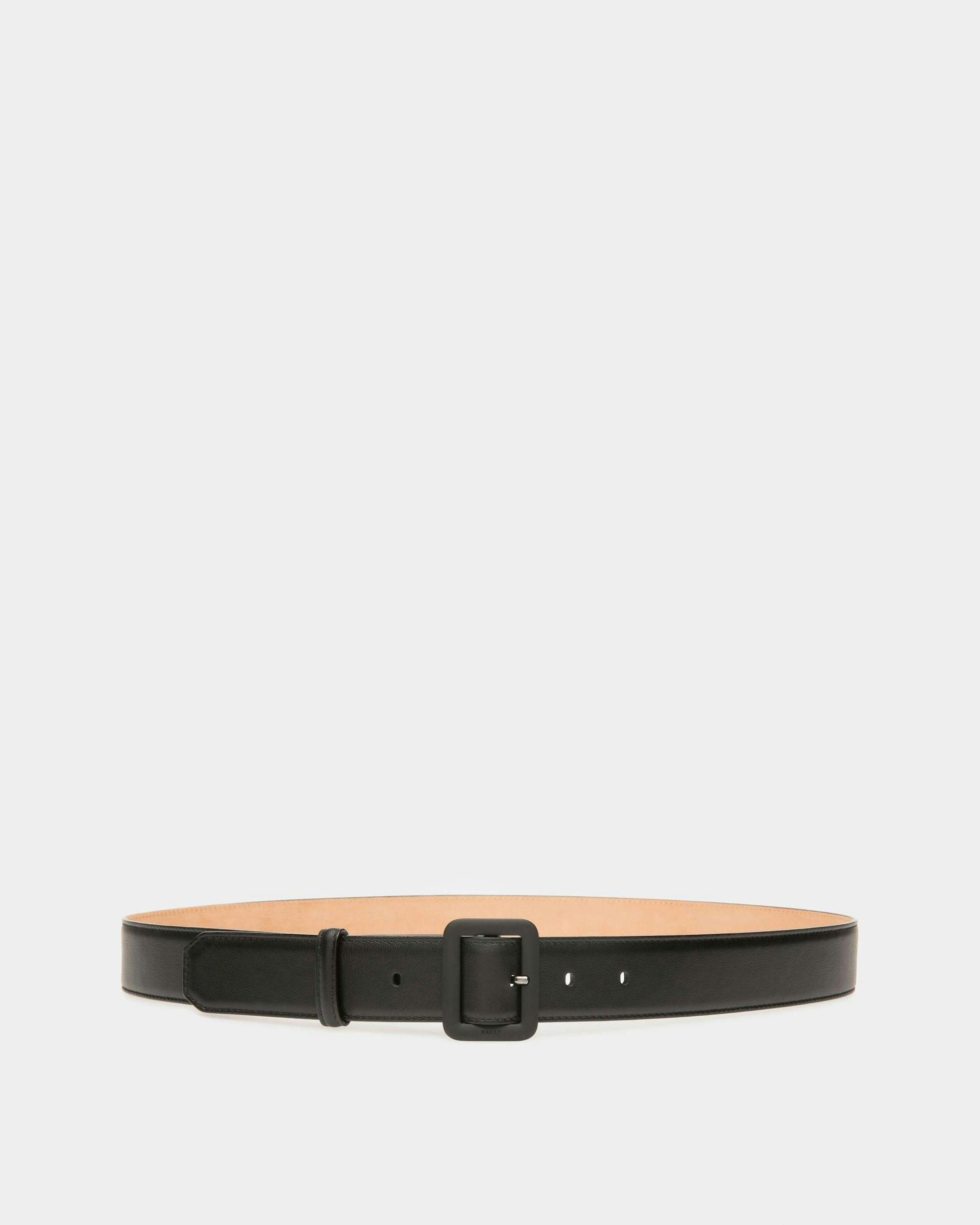 Janelle Leather 35mm Belt In Black - Women's - Bally - 01