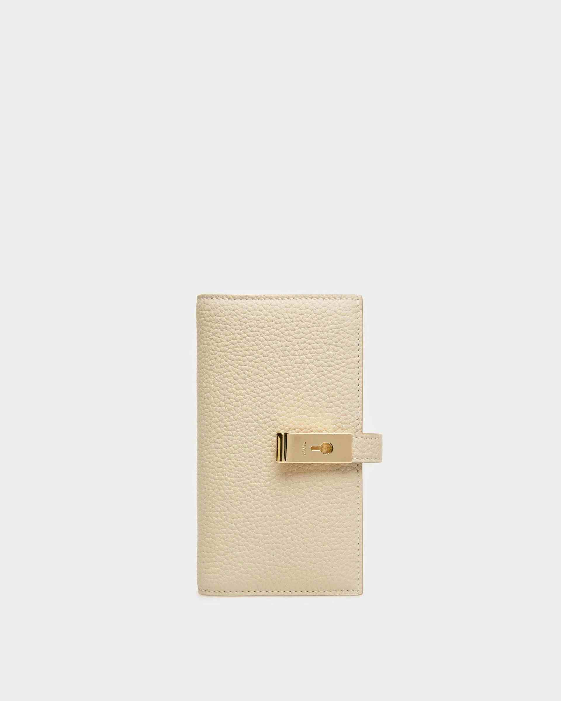 Amber Leather French Wallet In Light Beige - Women's - Bally