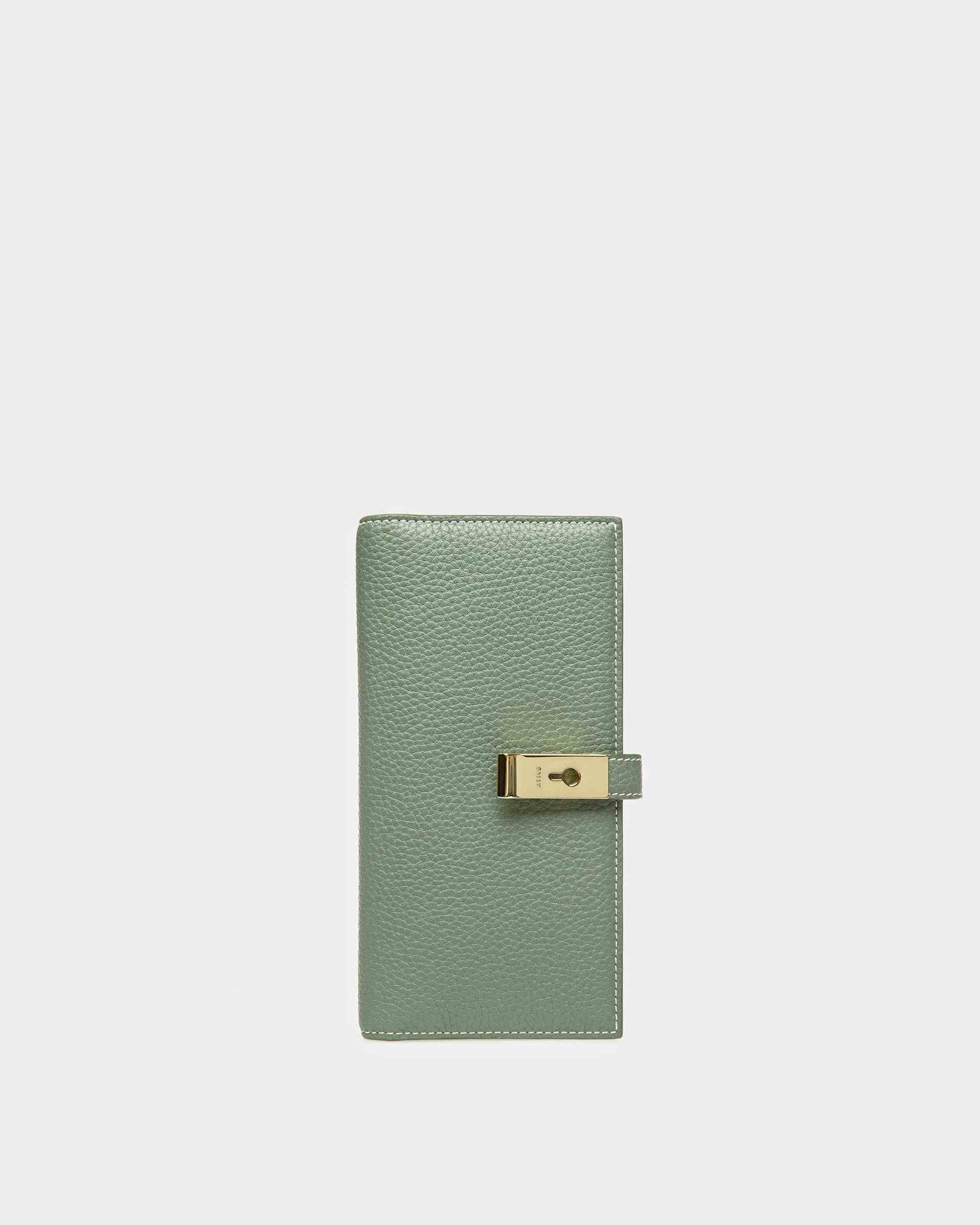 Amy Leather Continental Wallet In Sage - Women's - Bally