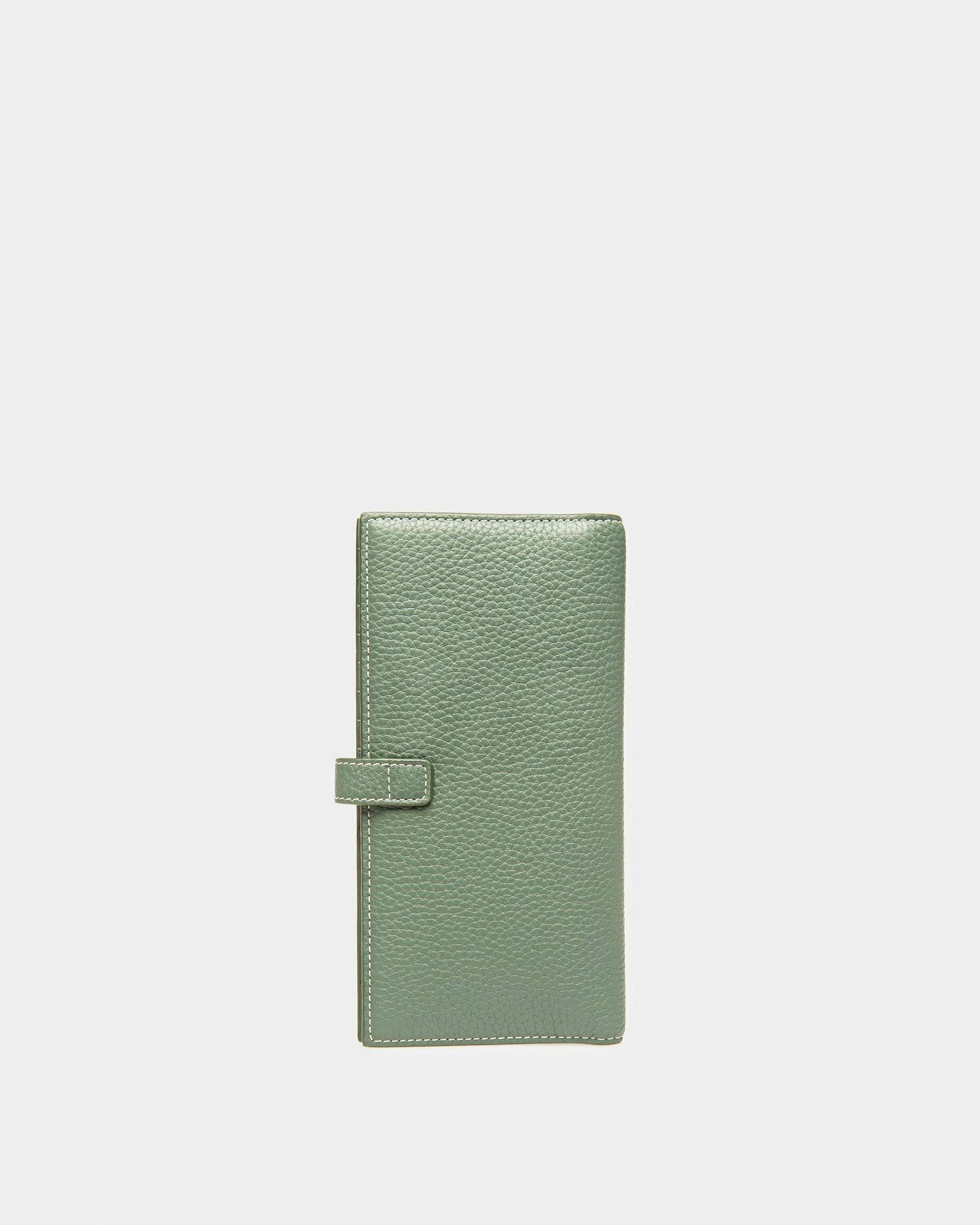 Amy Leather Continental Wallet In Sage - Women's - Bally - 02