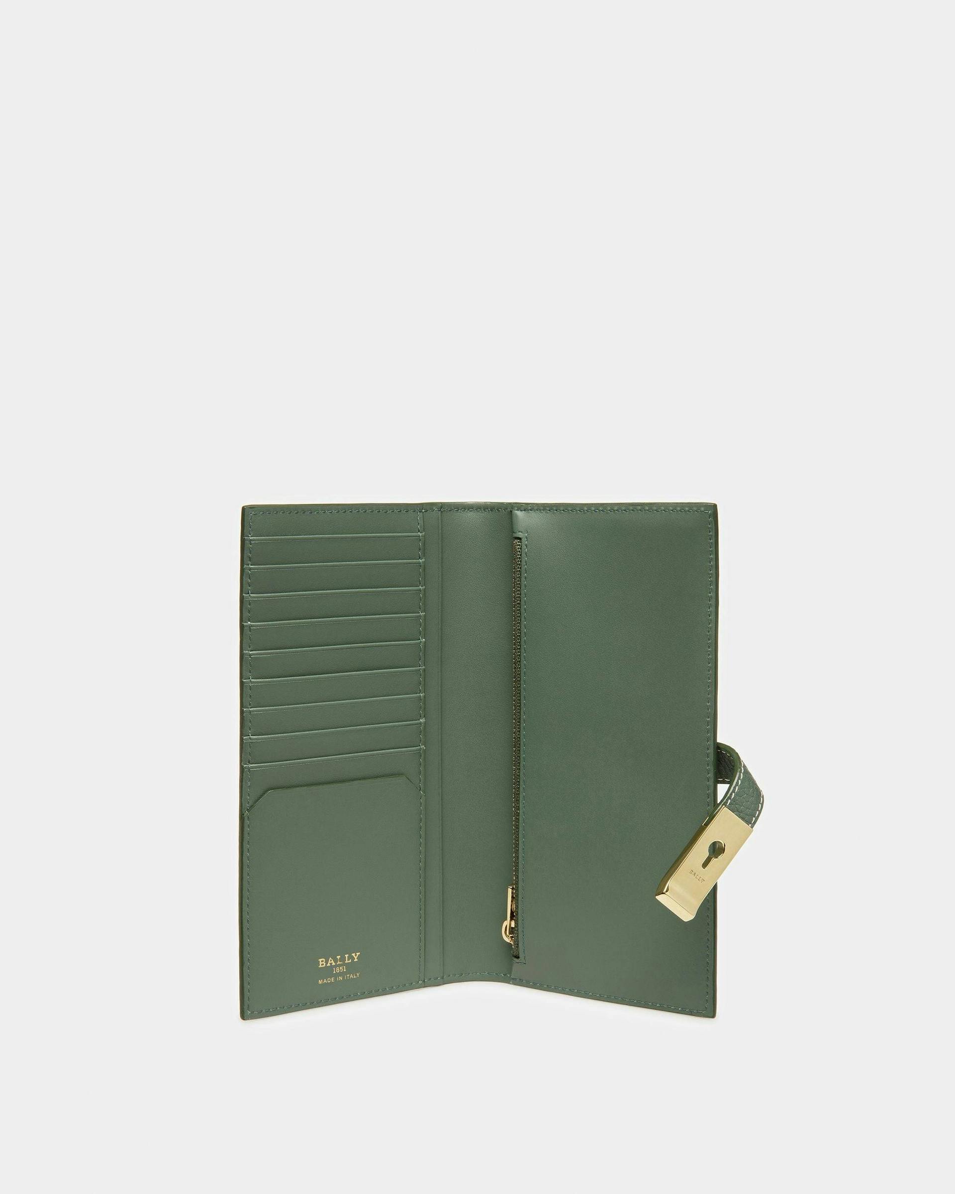 Amy Leather Continental Wallet In Sage - Women's - Bally - 03
