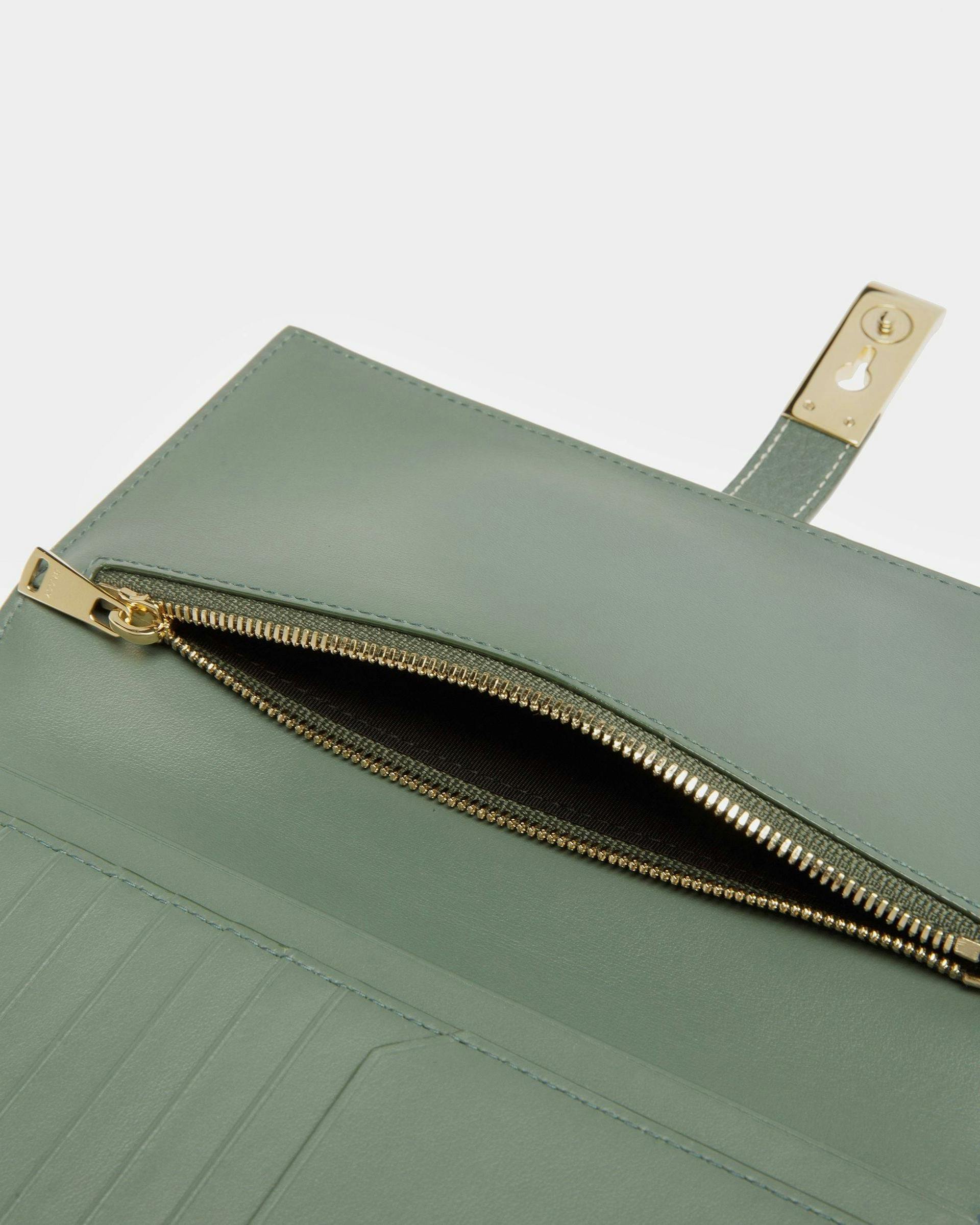 Amy Leather Continental Wallet In Sage - Women's - Bally - 04