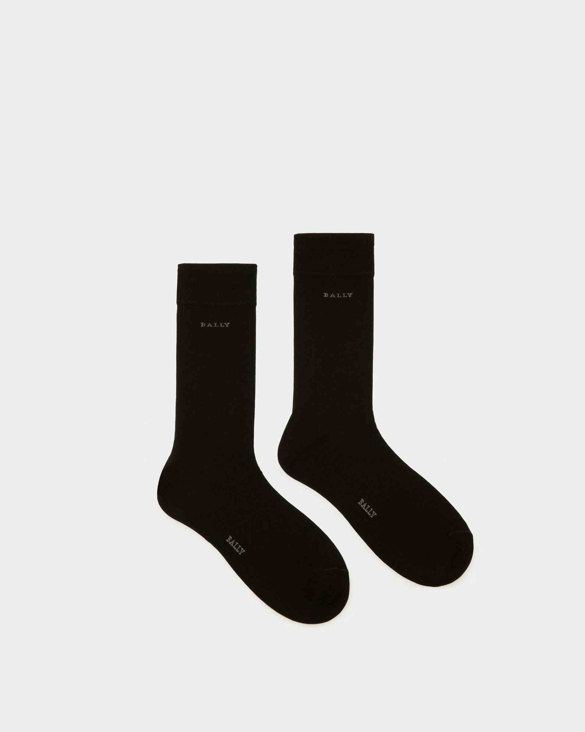 Logo Cotton Blend Socks - Men's - Bally