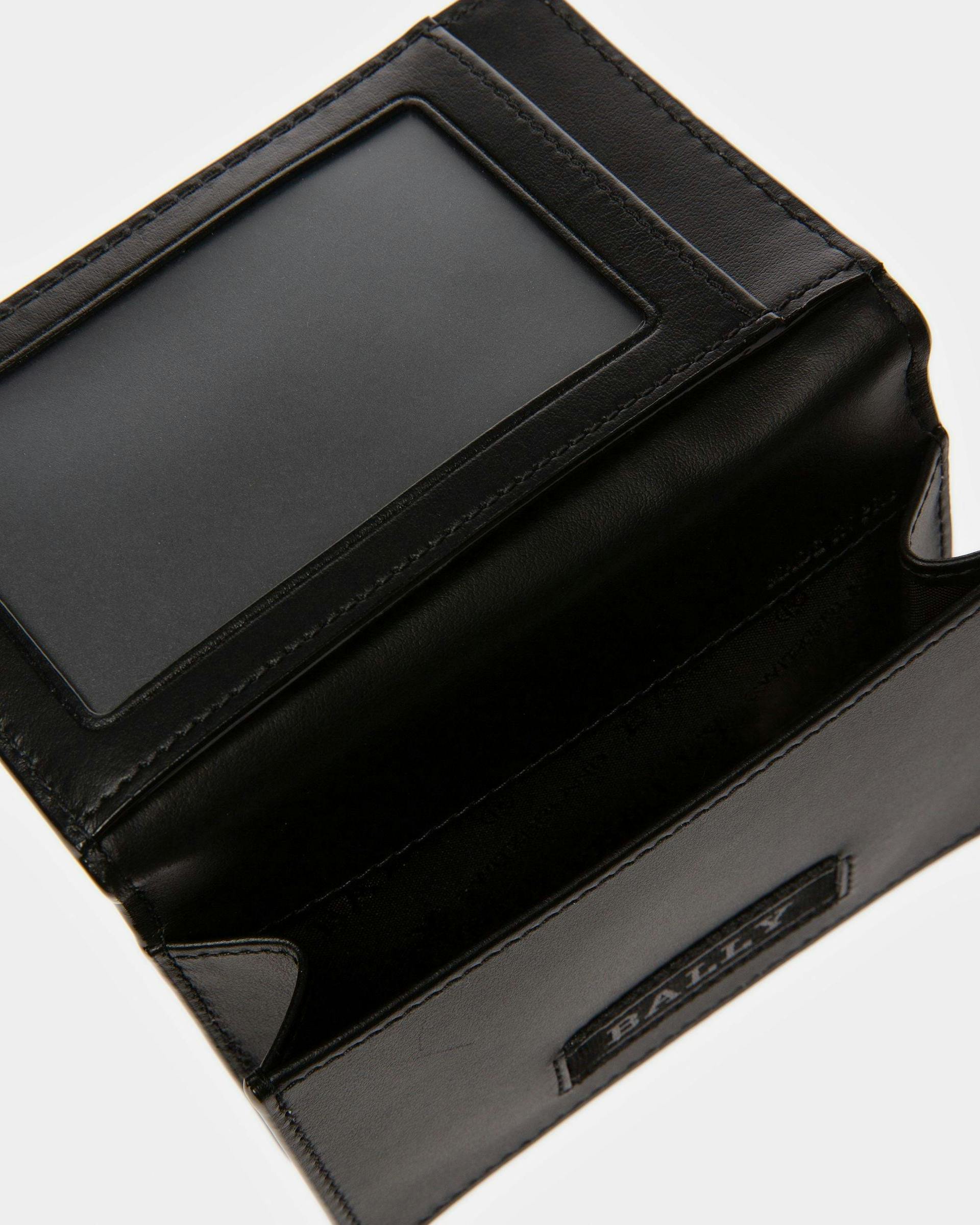 Balee Leather Business Card Holder In Black - Men's - Bally - 04
