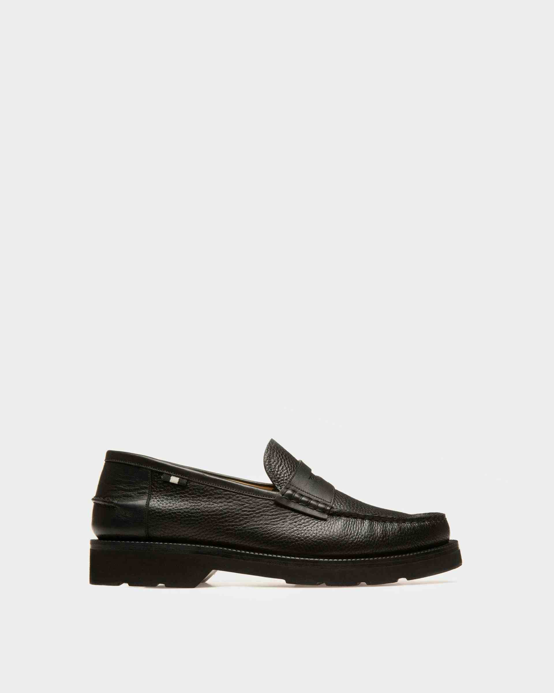 Noah Leather Loafers In Black - Men's - Bally
