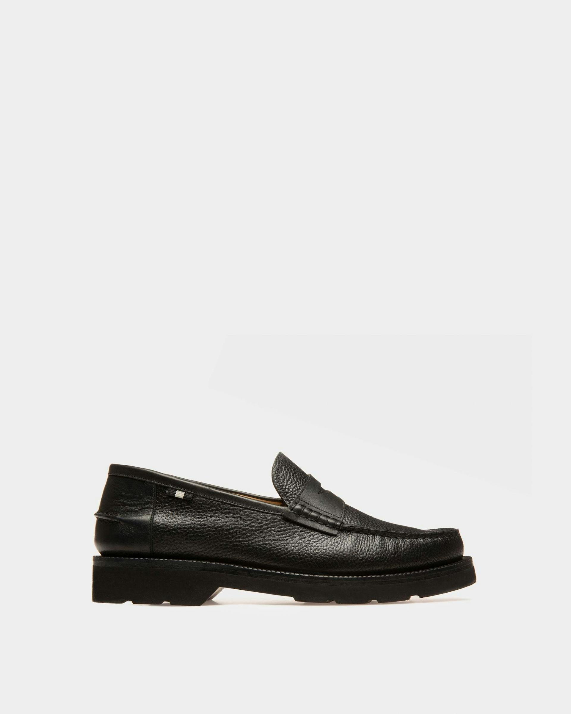 Noah Leather Loafers In Black - Men's - Bally - 01