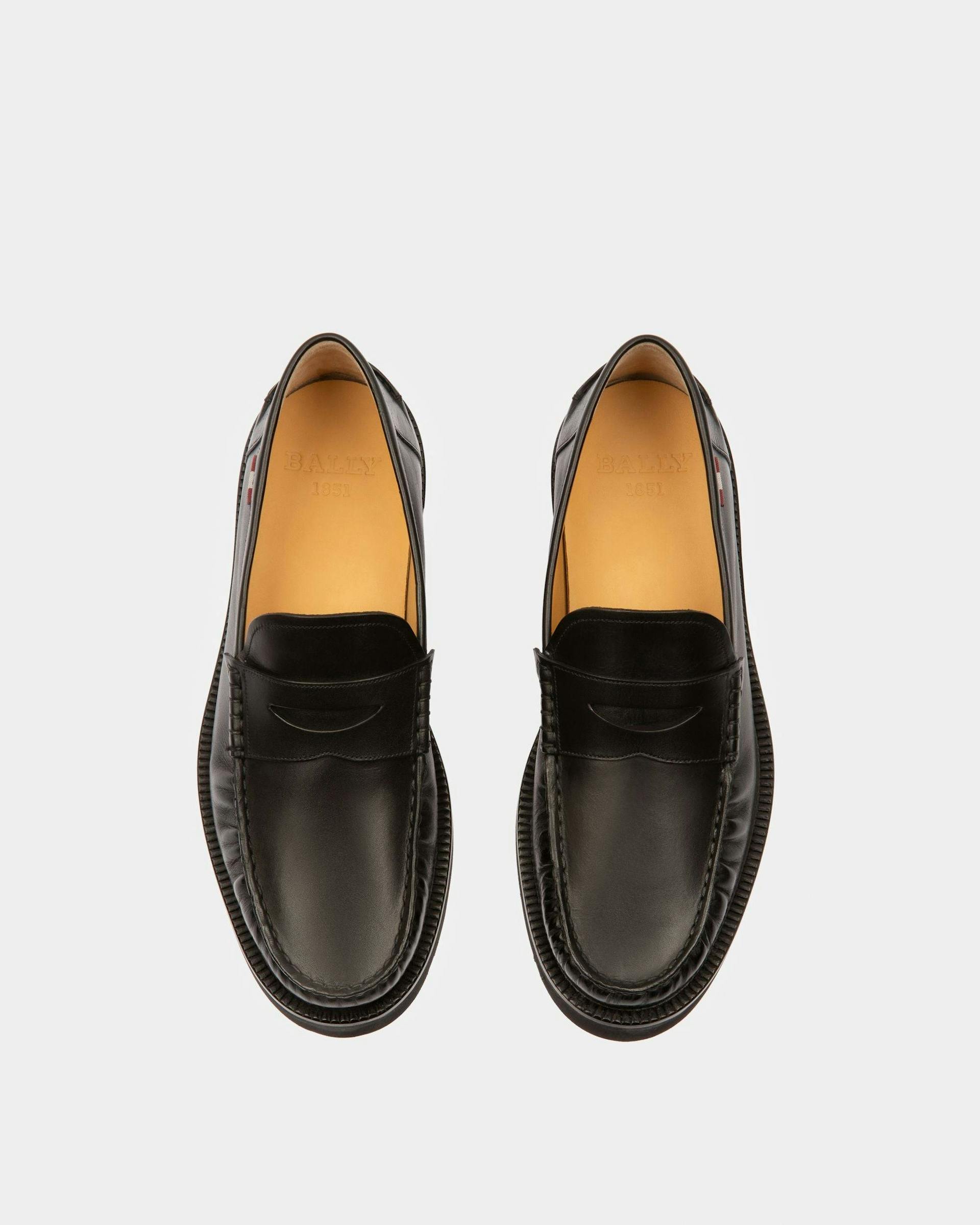 Noah Leather Loafers In Black - Men's - Bally - 02