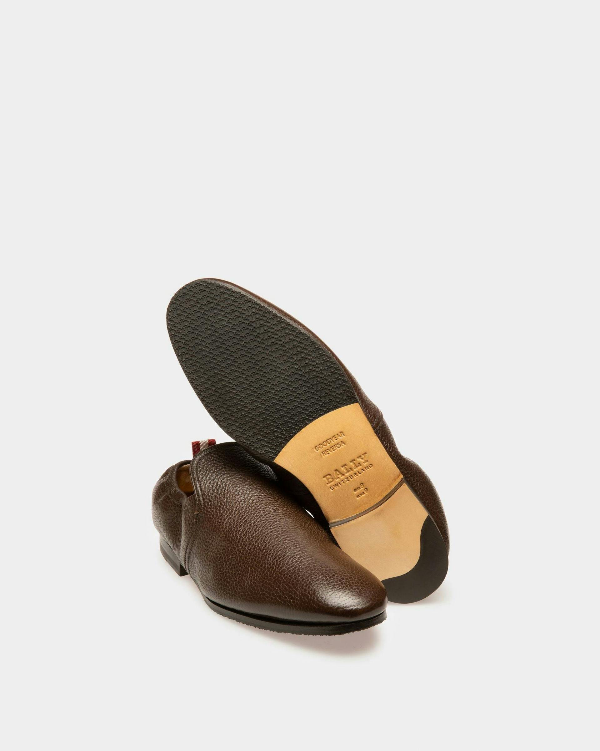 Planker Leather Loafers In Brown - Men's - Bally - 04