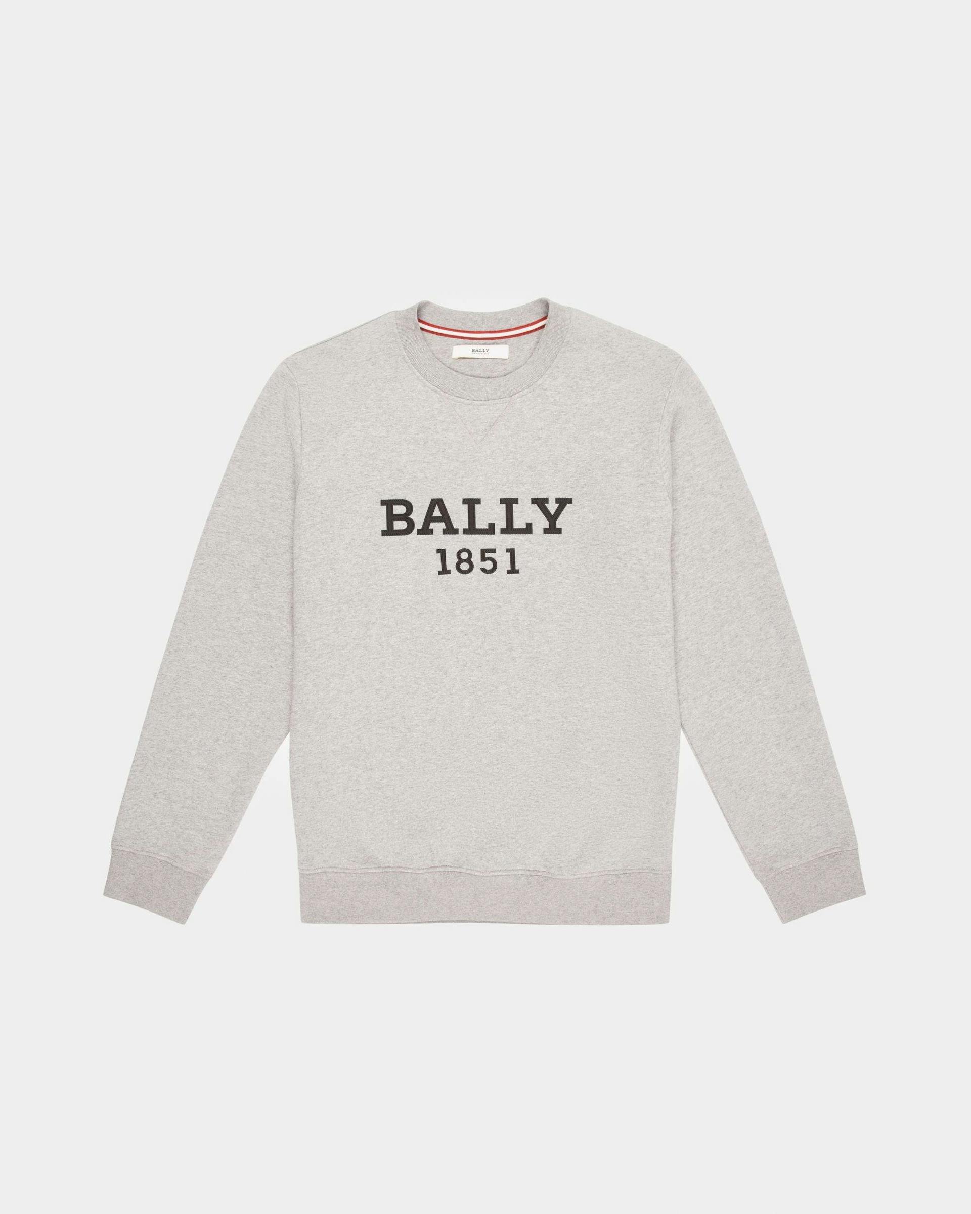 Cotton Sweater In Grey - Men's - Bally - 01