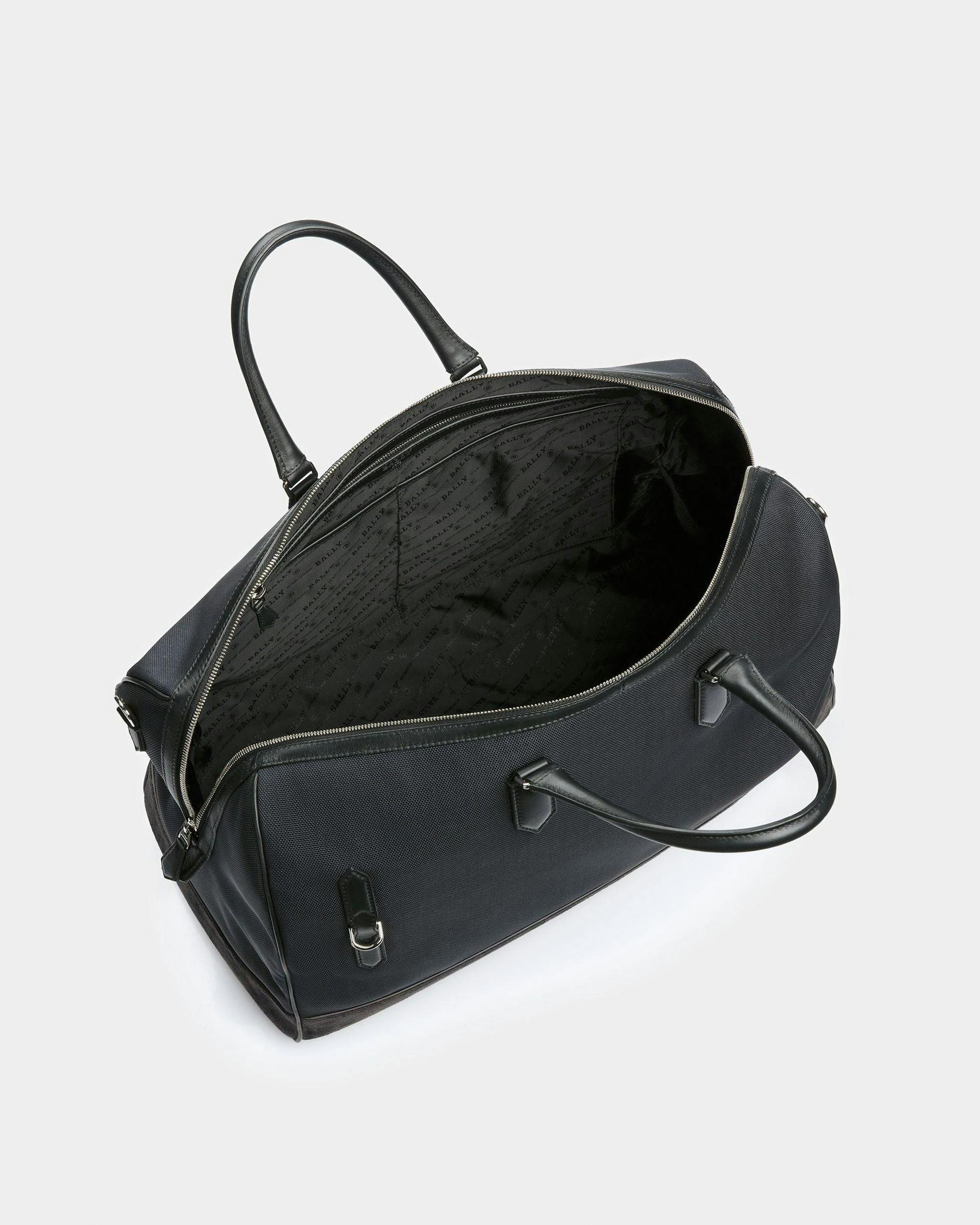 Caius Leather And Nylon Weekender Bag In Midnight - Men's - Bally - 04