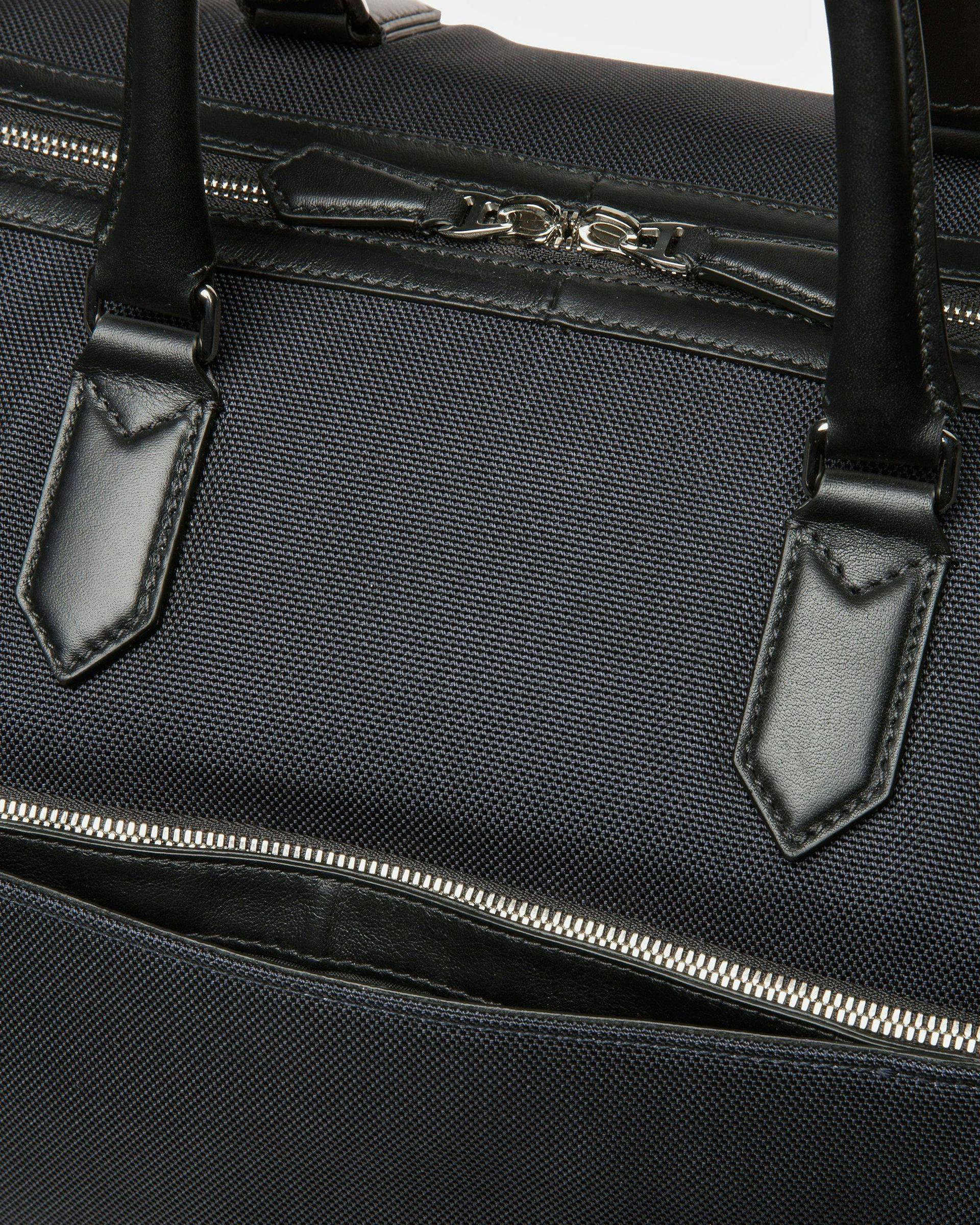 Caius Leather And Nylon Weekender Bag In Midnight - Men's - Bally - 05