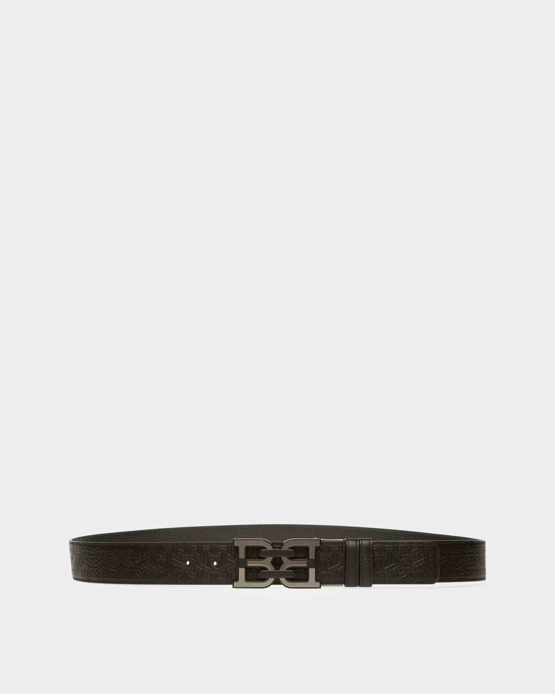 B-Chain Leather 40Mm Belt In Black - Men's - Bally