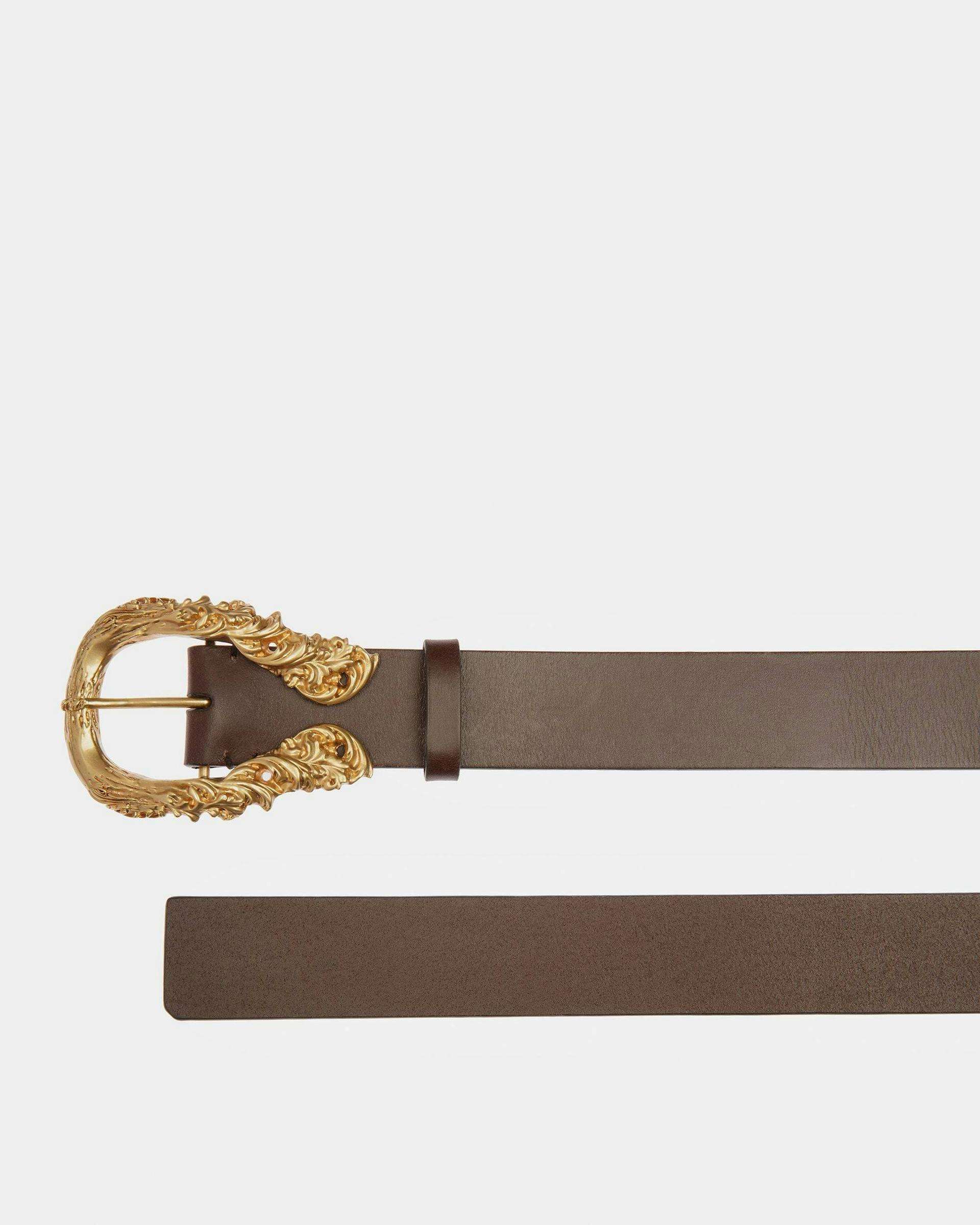 Baroque Leather 4mm Belt - Men's - Bally - 02