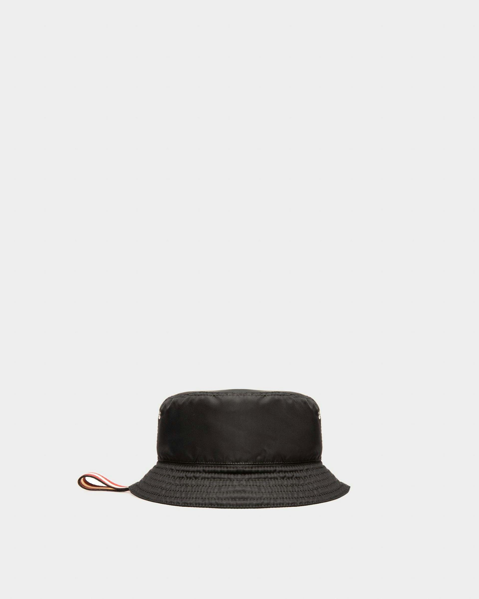 Recycled Nylon Hat In Black - Men's - Bally - 01