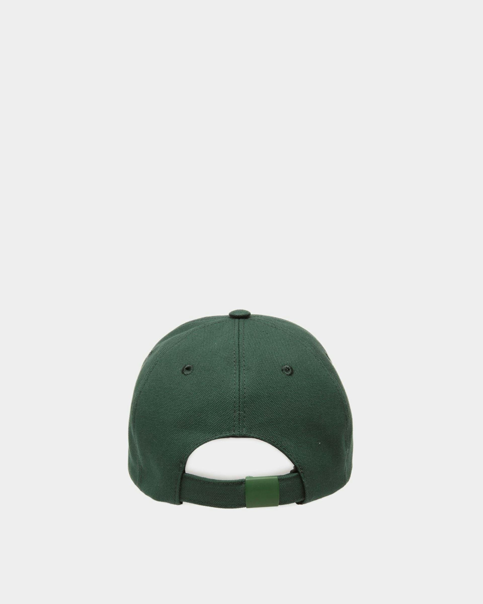 Emblem Baseball Hat In Green Cotton - Men's - Bally - 02