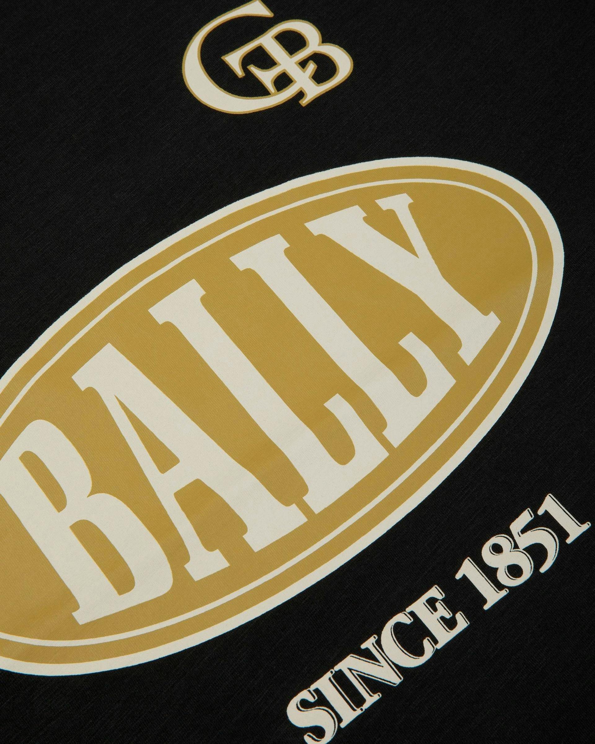Cotton Printed T-Shirt In Black - Men's - Bally - 02