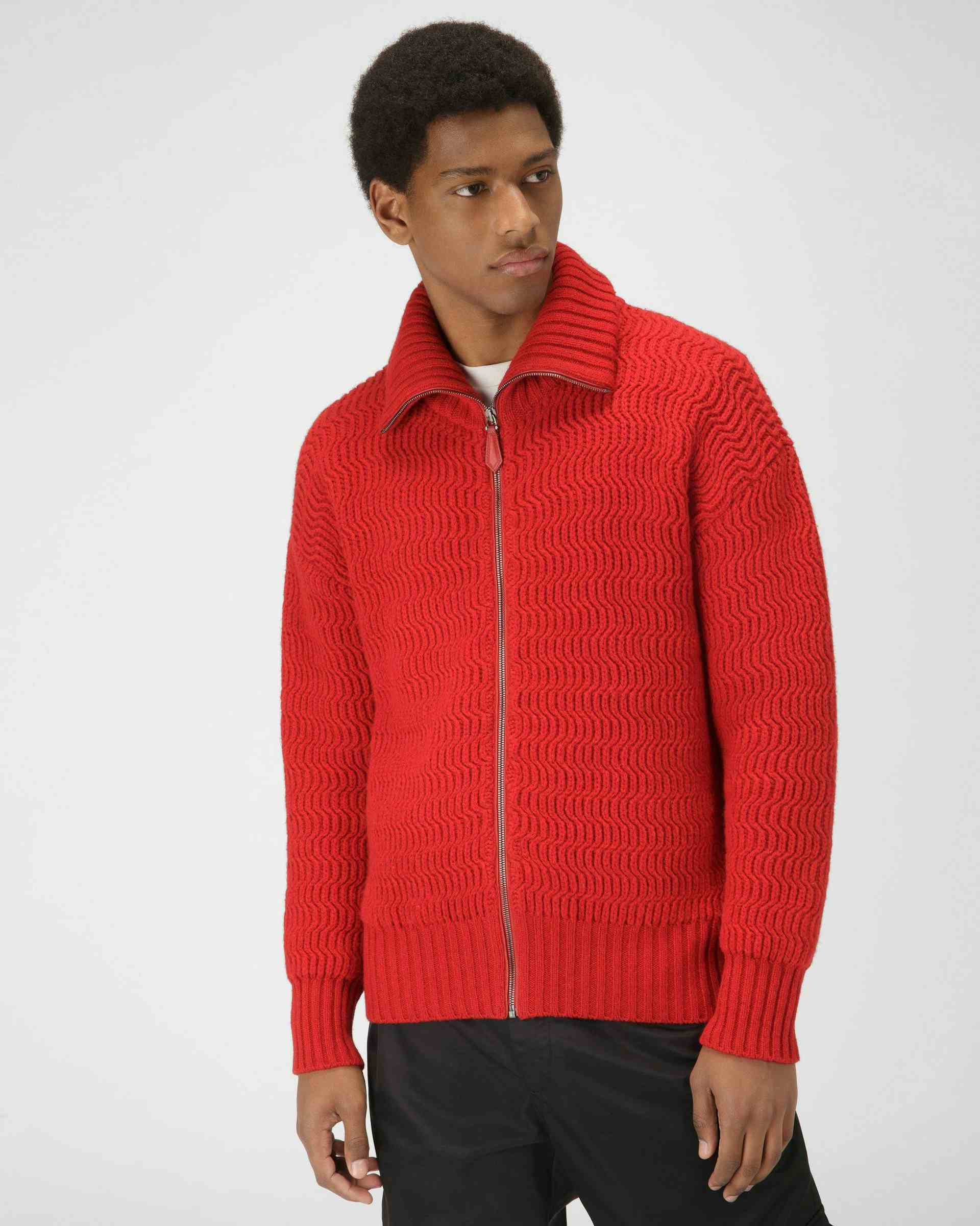 Wool & Cashmere Rollneck In Red - Men's - Bally