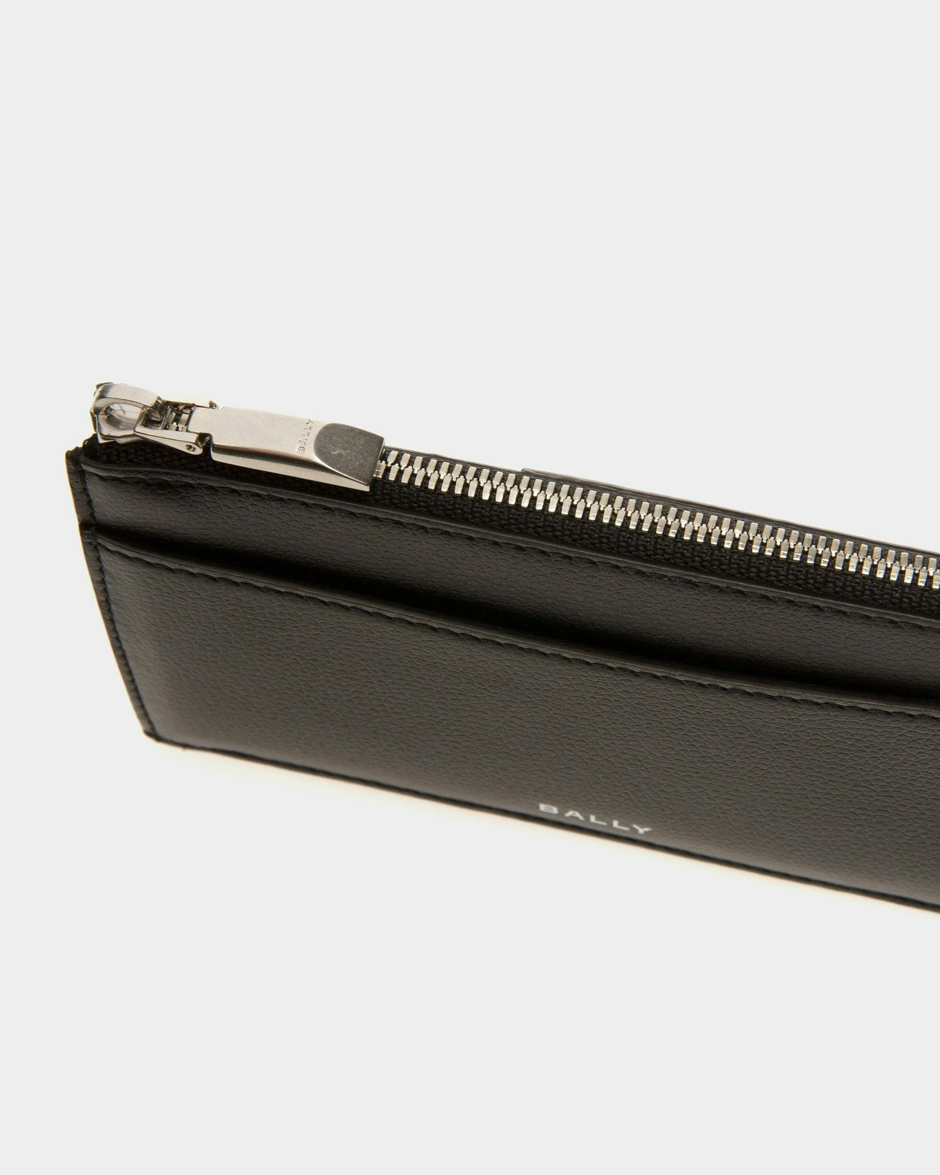 Banque Business Card Holder In Black Leather - Men's - Bally - 04
