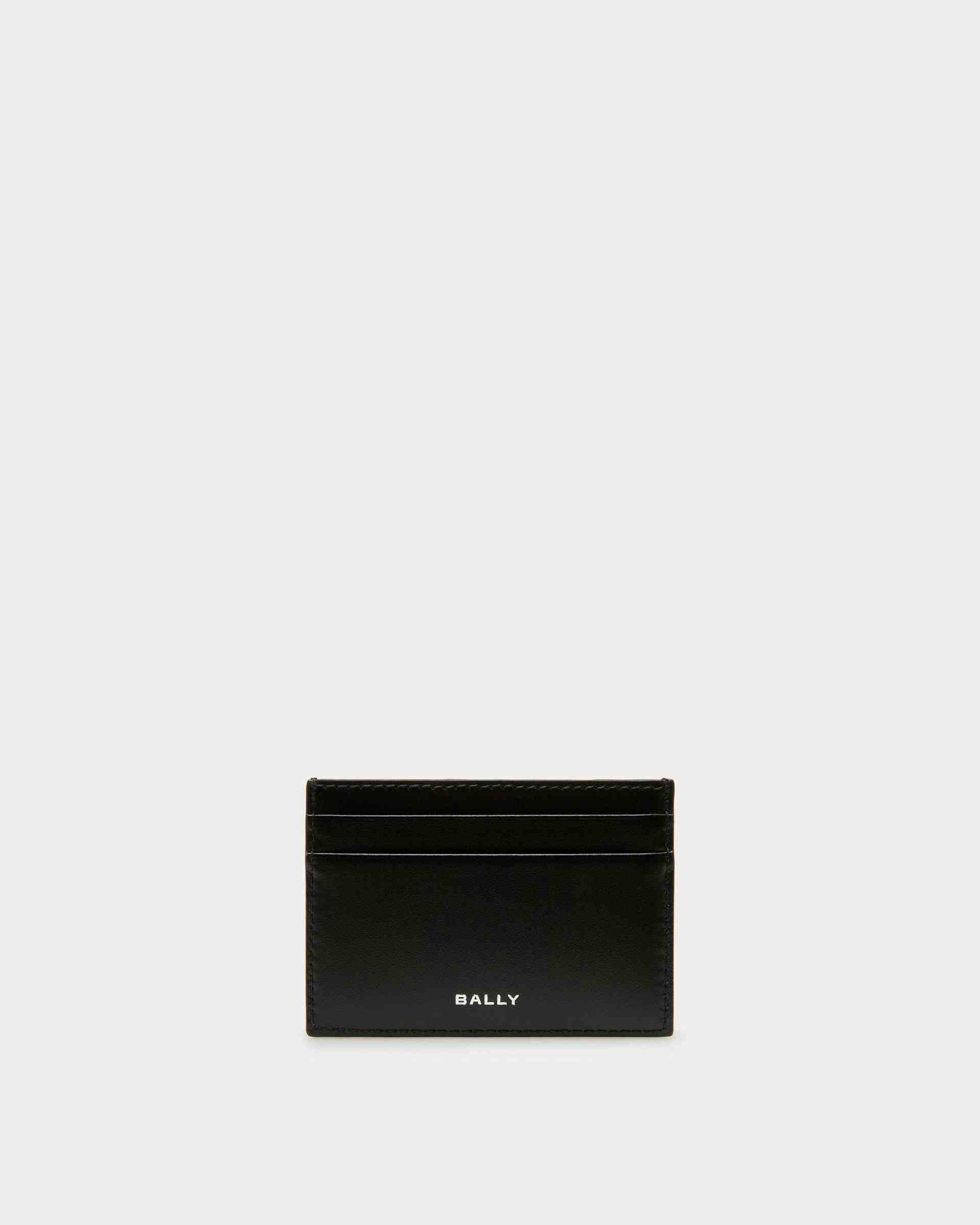 Lago Business Card Holder In Midnight Leather - Men's - Bally