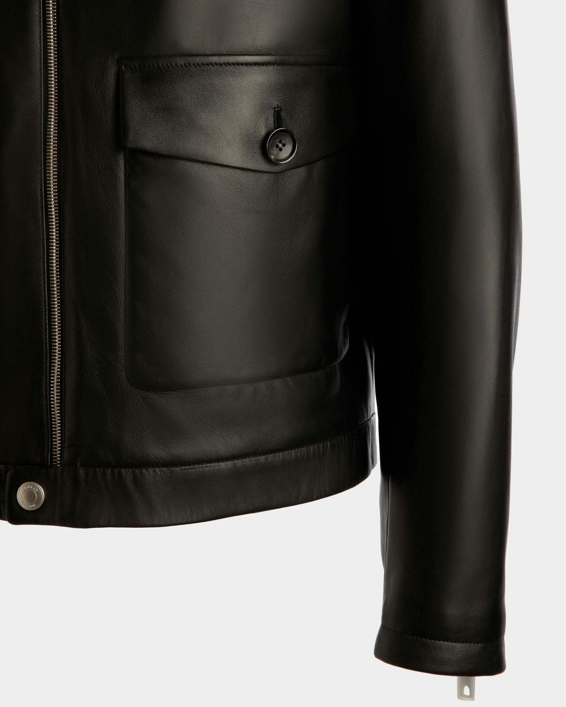 Bomber Jacket In Black Leather - Men's - Bally - 02