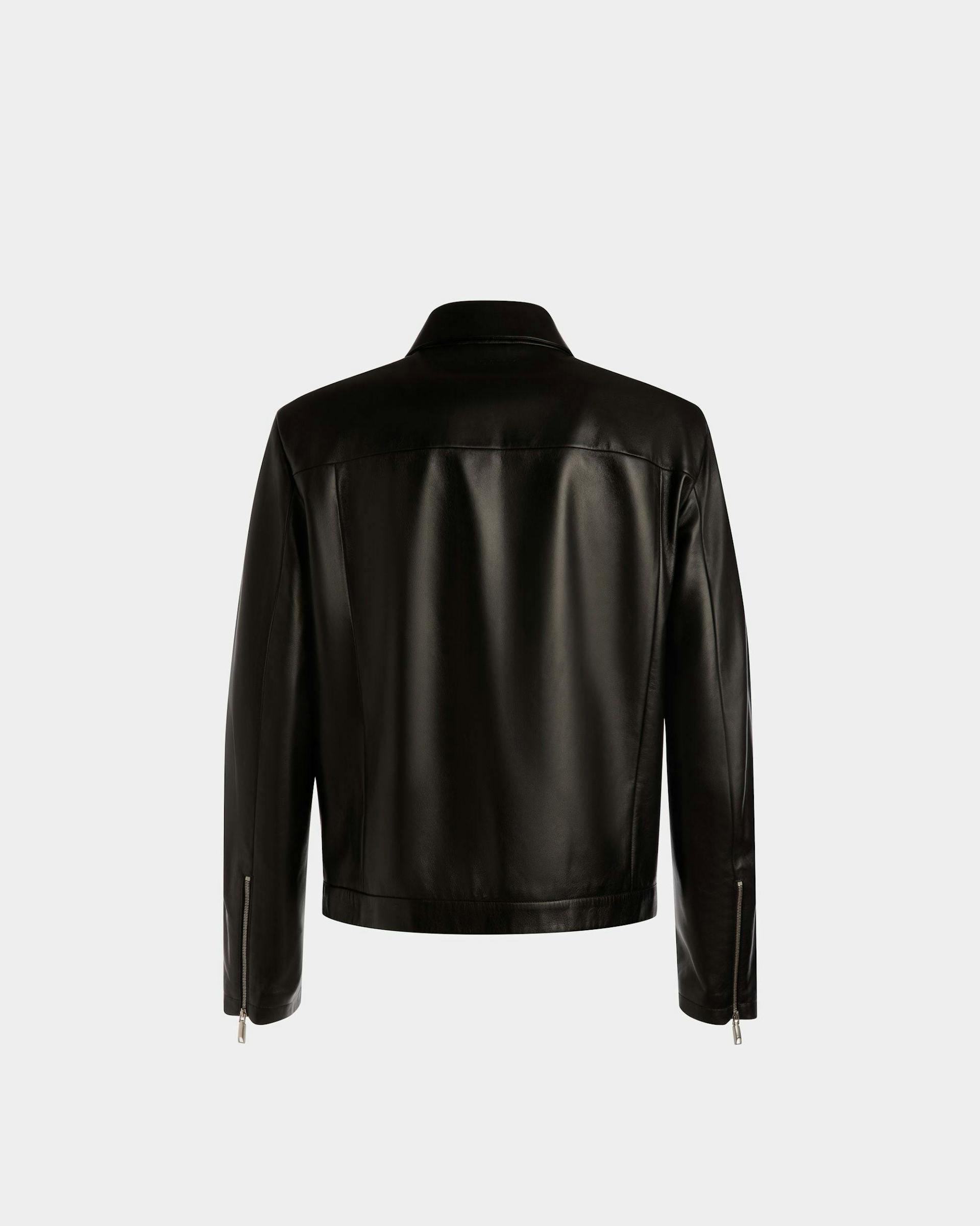 Bomber Jacket In Black Leather - Men's - Bally - 03