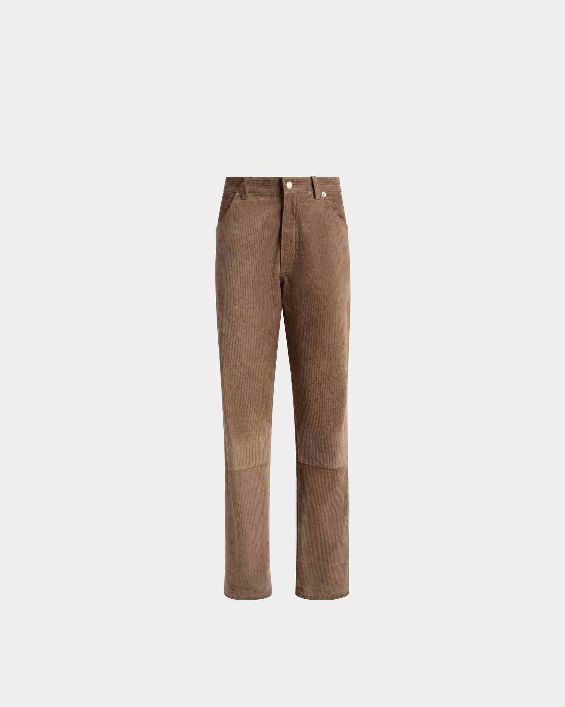 Straight Trousers In Sepia Leather - Men's - Bally