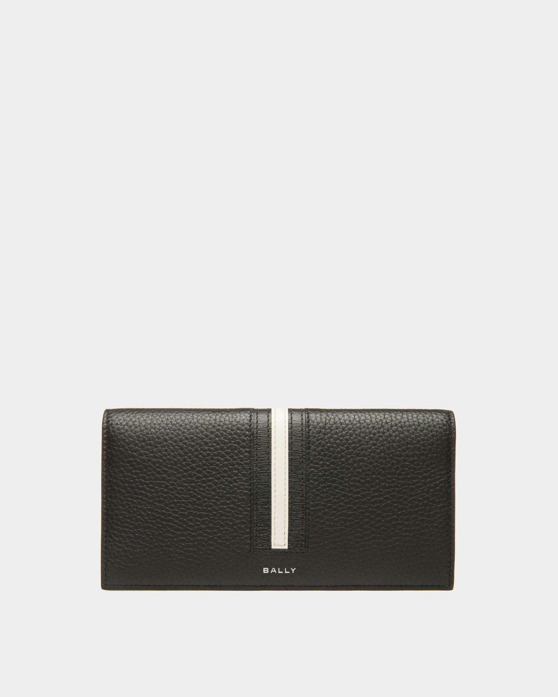 Ribbon Continental Wallet In Black Leather - Men's - Bally - 01