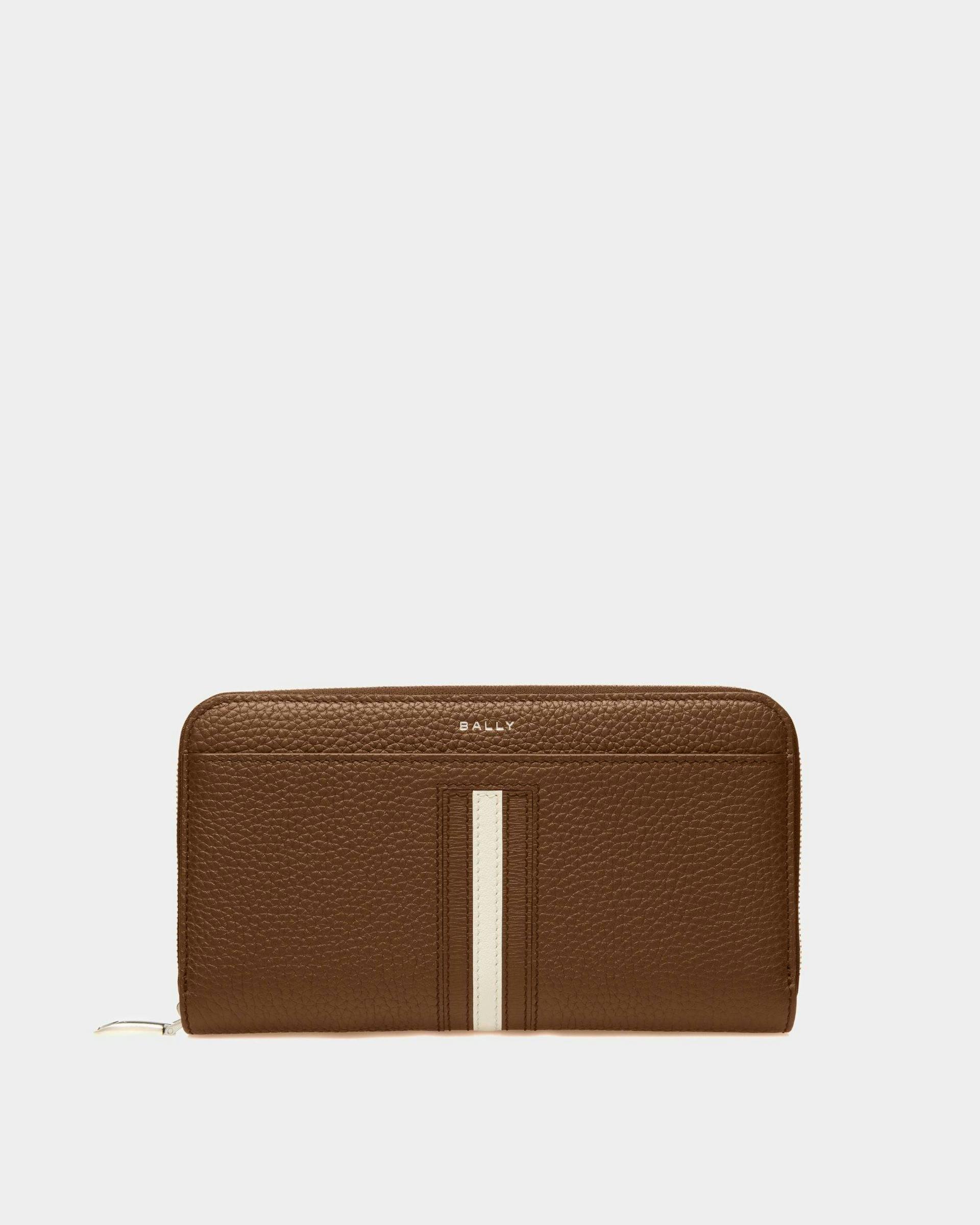 Ribbon Wallet In Brown Leather - Bally