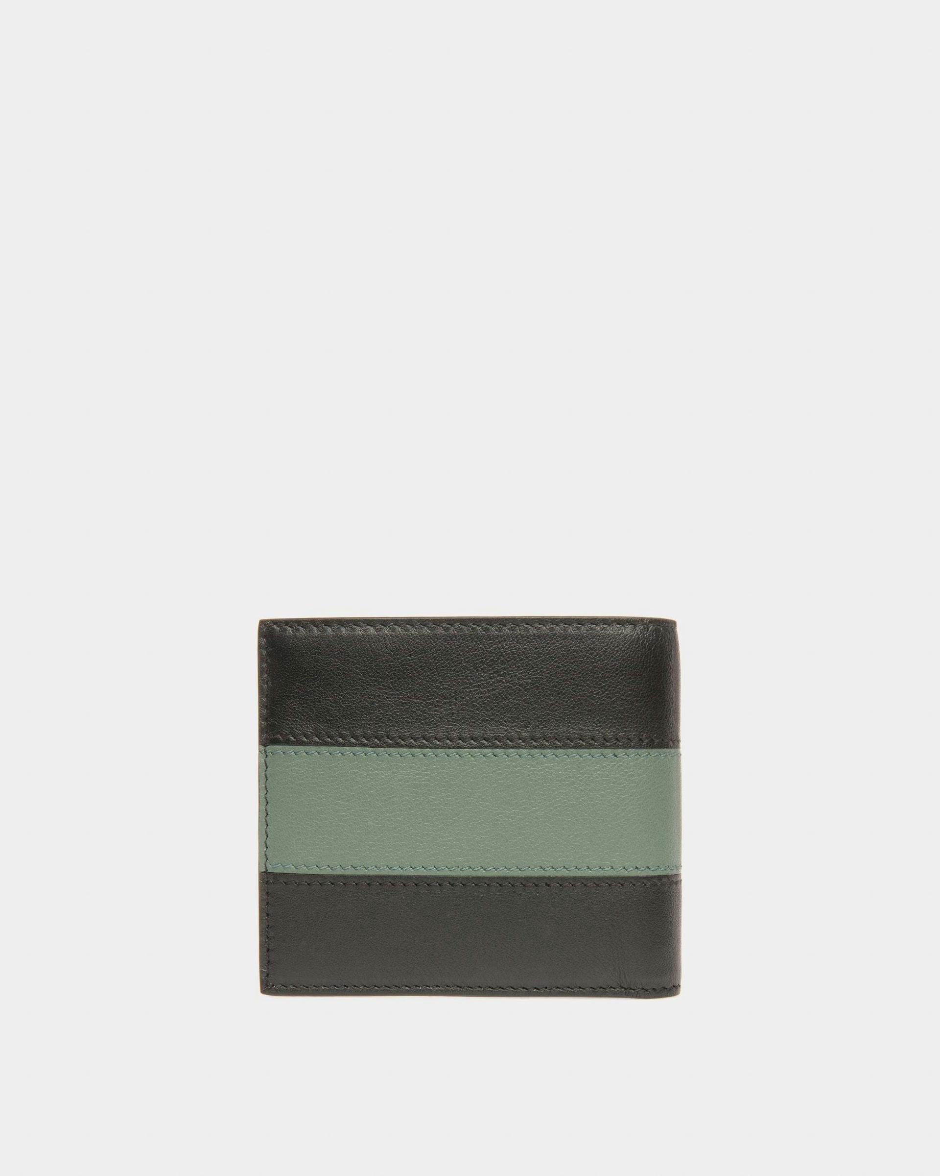 Brasai Leather Wallet In Black & Green - Men's - Bally - 02