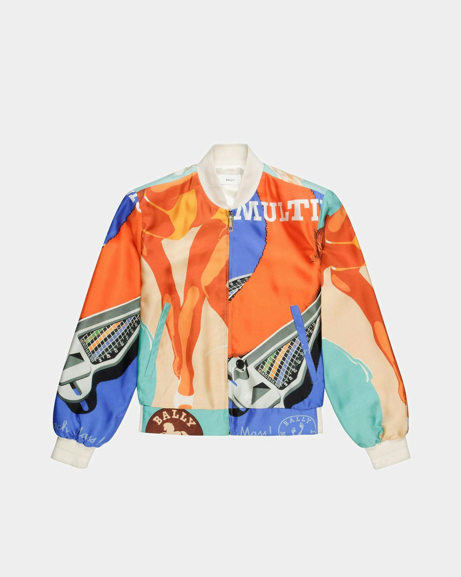 Silk Printed Bomber Jacket In Multicolour - Men's - Bally - 06