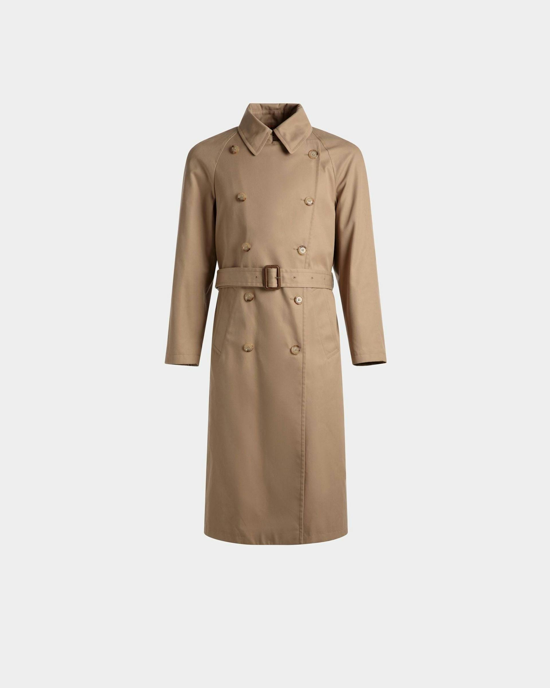 Trench Coat In Brown Cotton - Men's - Bally - 01