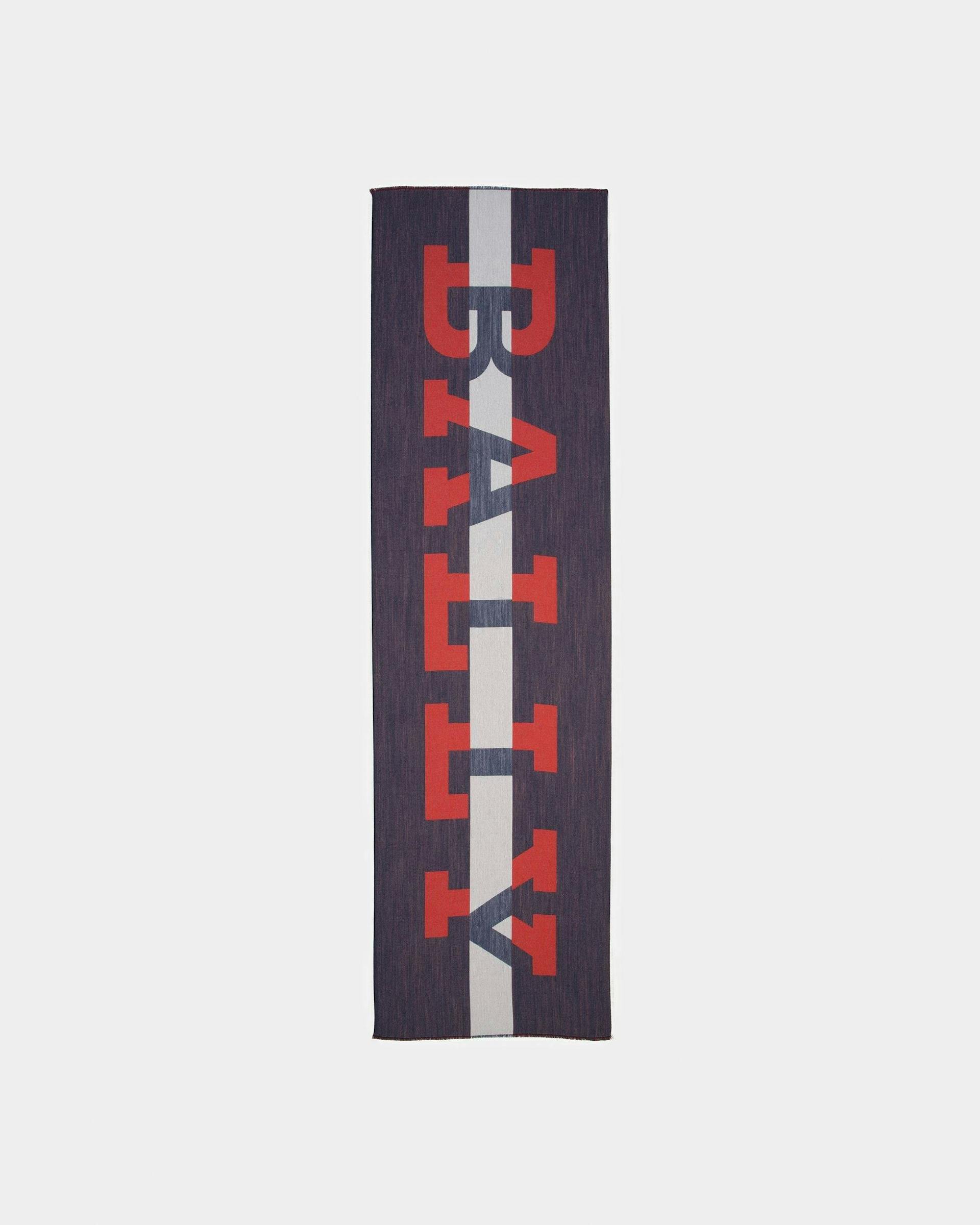 Luxurious Blend Scarf In Ink - Men's - Bally - 02