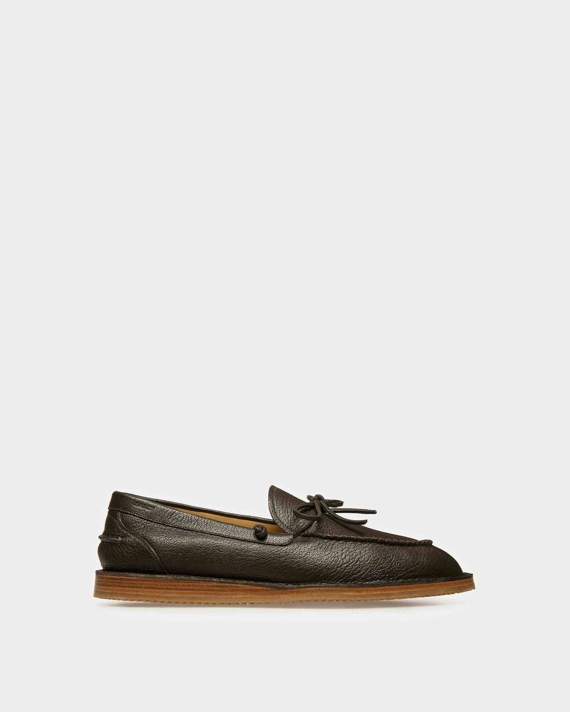 Fogar Leather Loafers In Brown - Men's - Bally