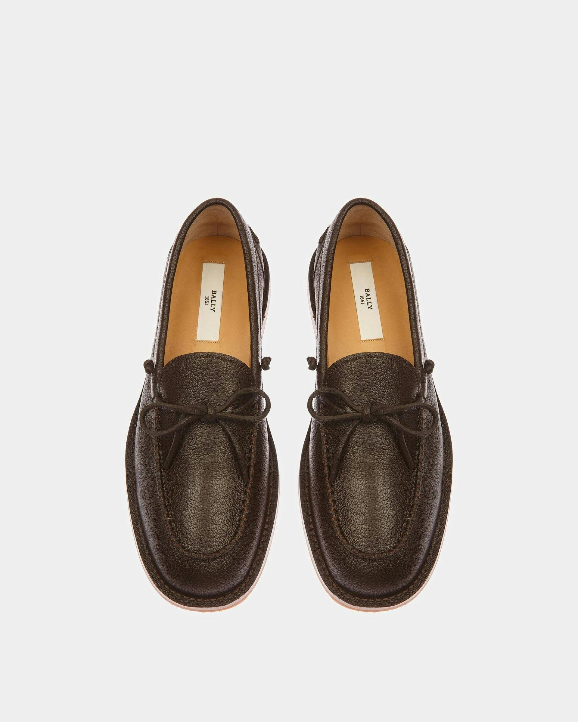 Fogar Leather Loafers In Brown - Men's - Bally - 02