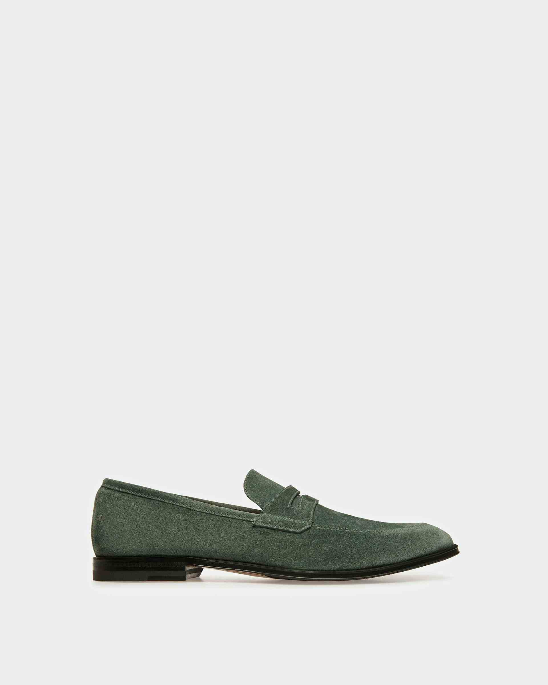 Webb Leather Loafers In Sage - Men's - Bally