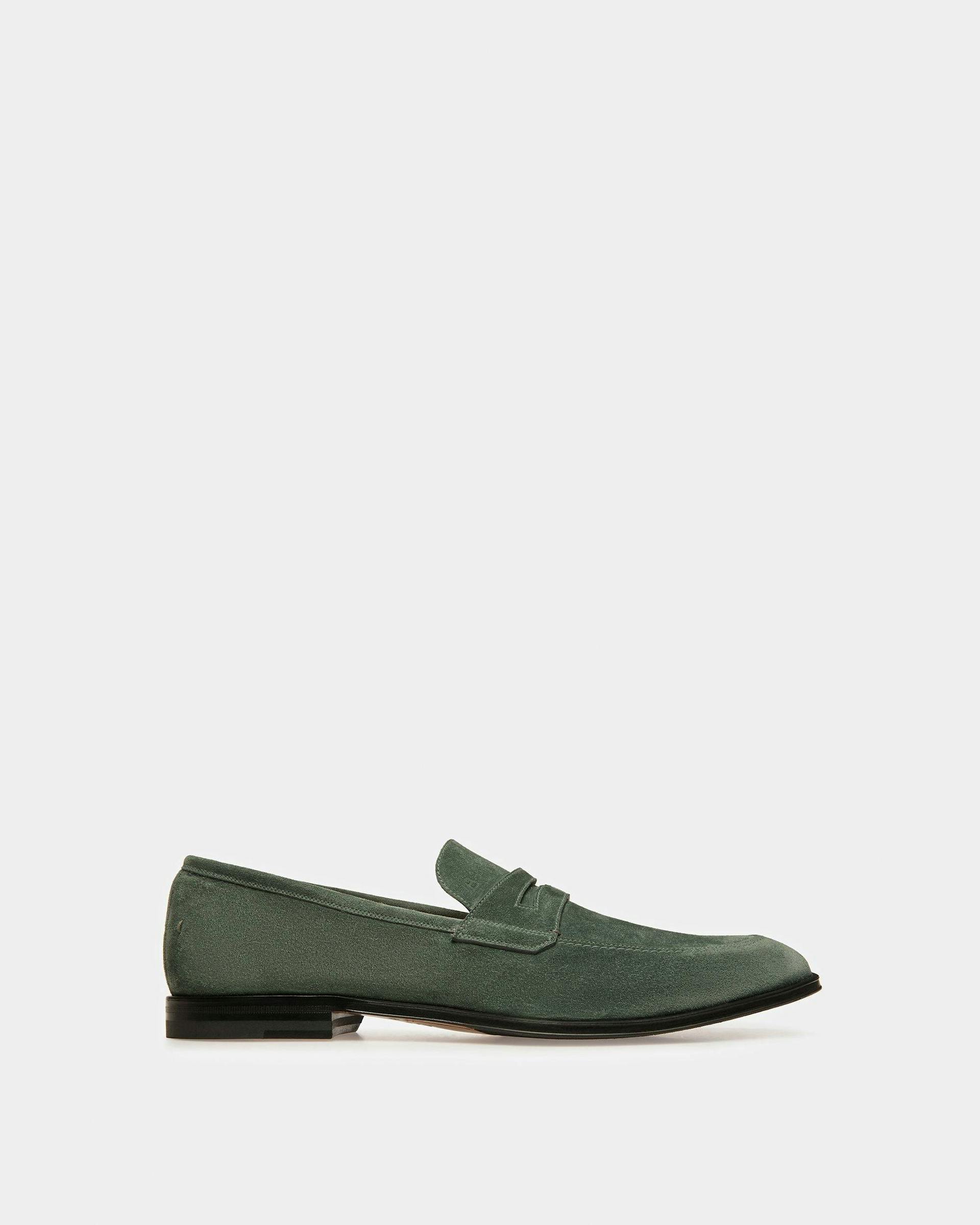 Webb Leather Loafers In Sage - Men's - Bally - 01