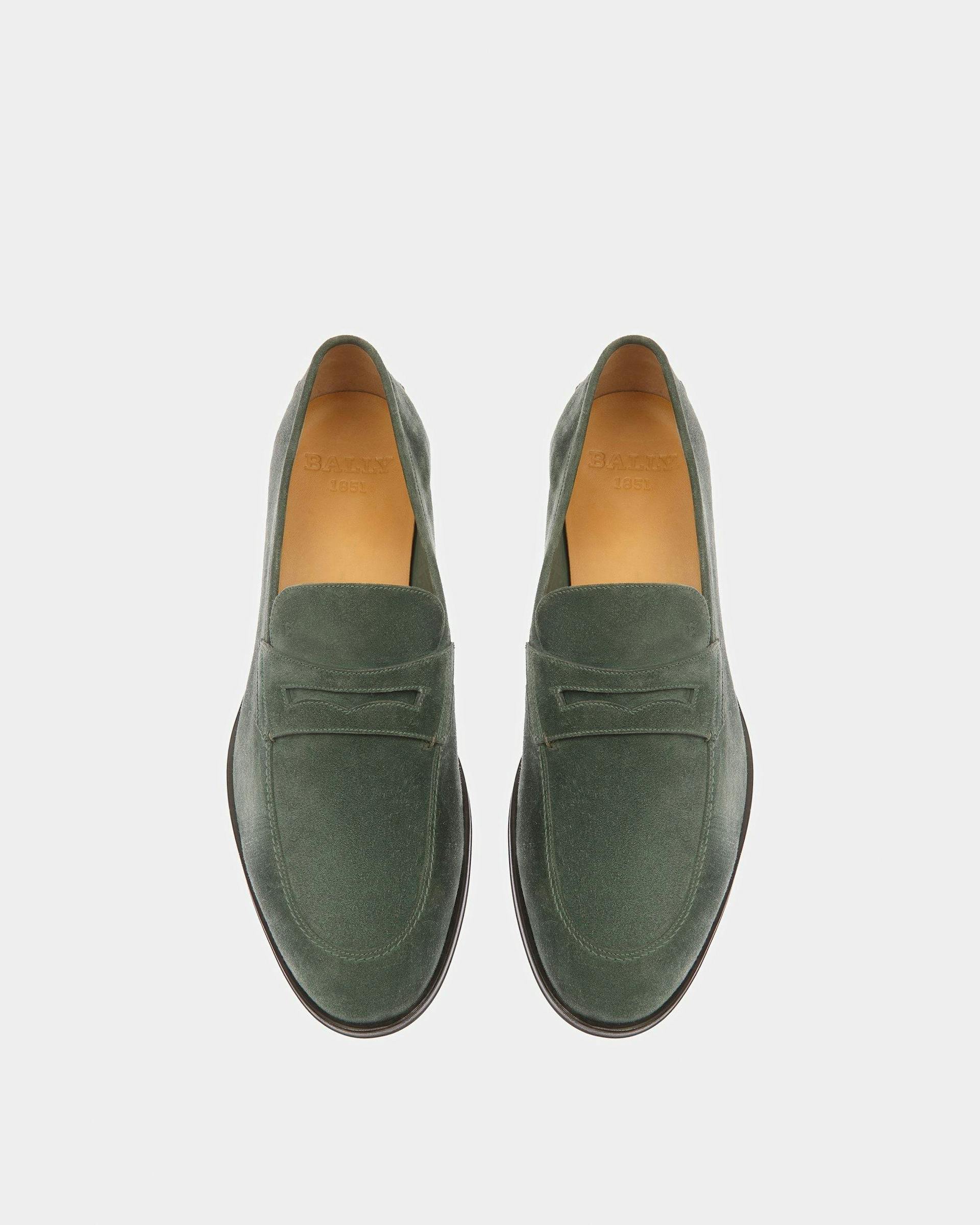 Webb Leather Loafers In Sage - Men's - Bally - 02