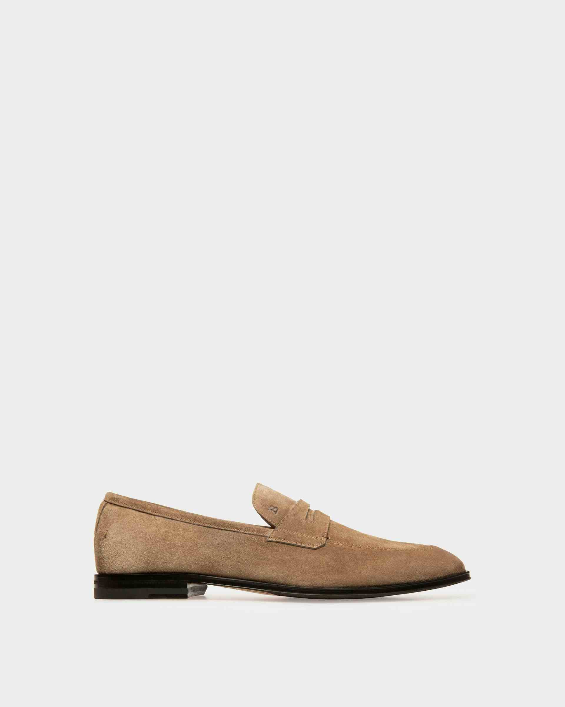 Webb Leather Loafers In Taupe - Men's - Bally