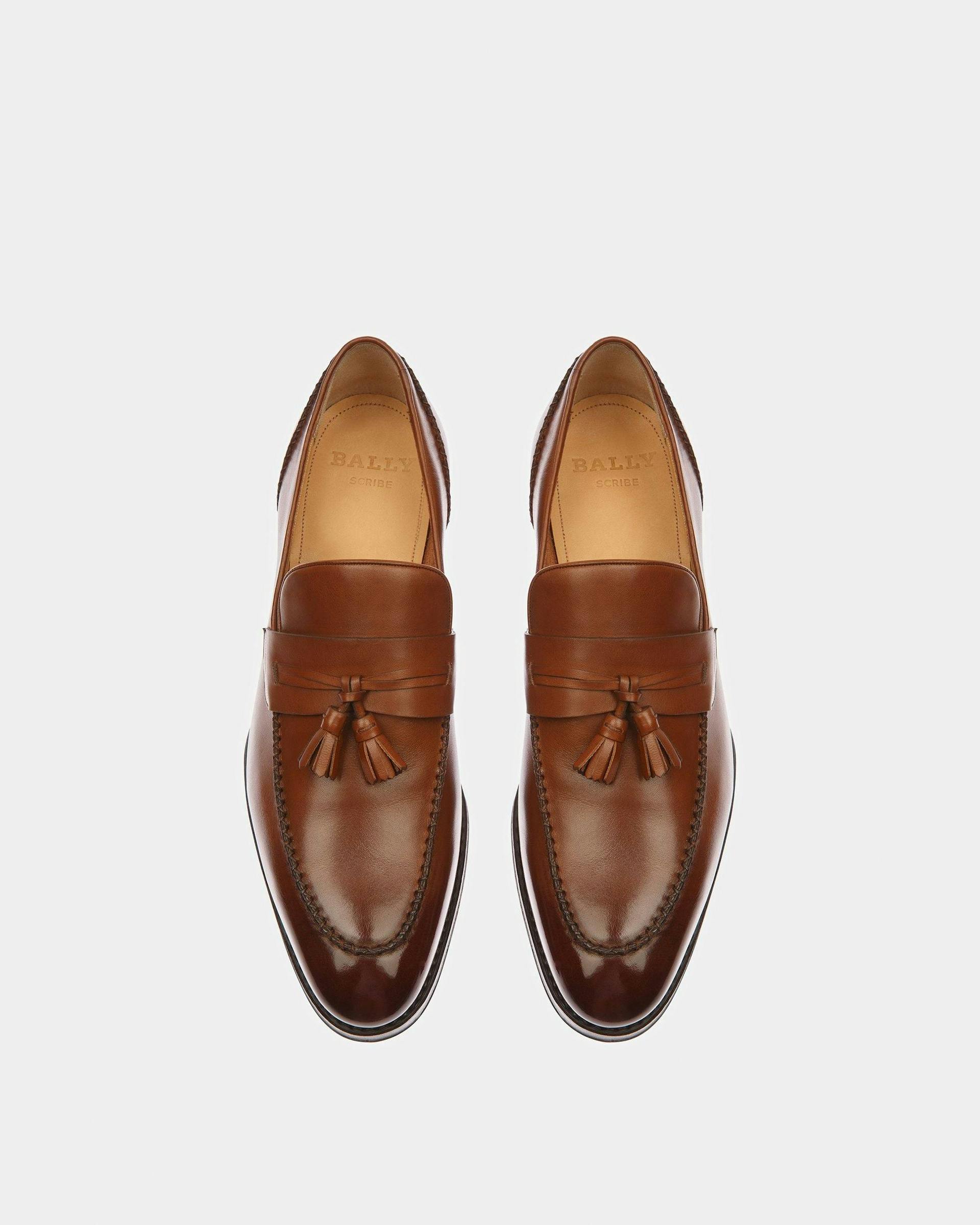 Skenny Leather Loafers In Brown - Men's - Bally - 02