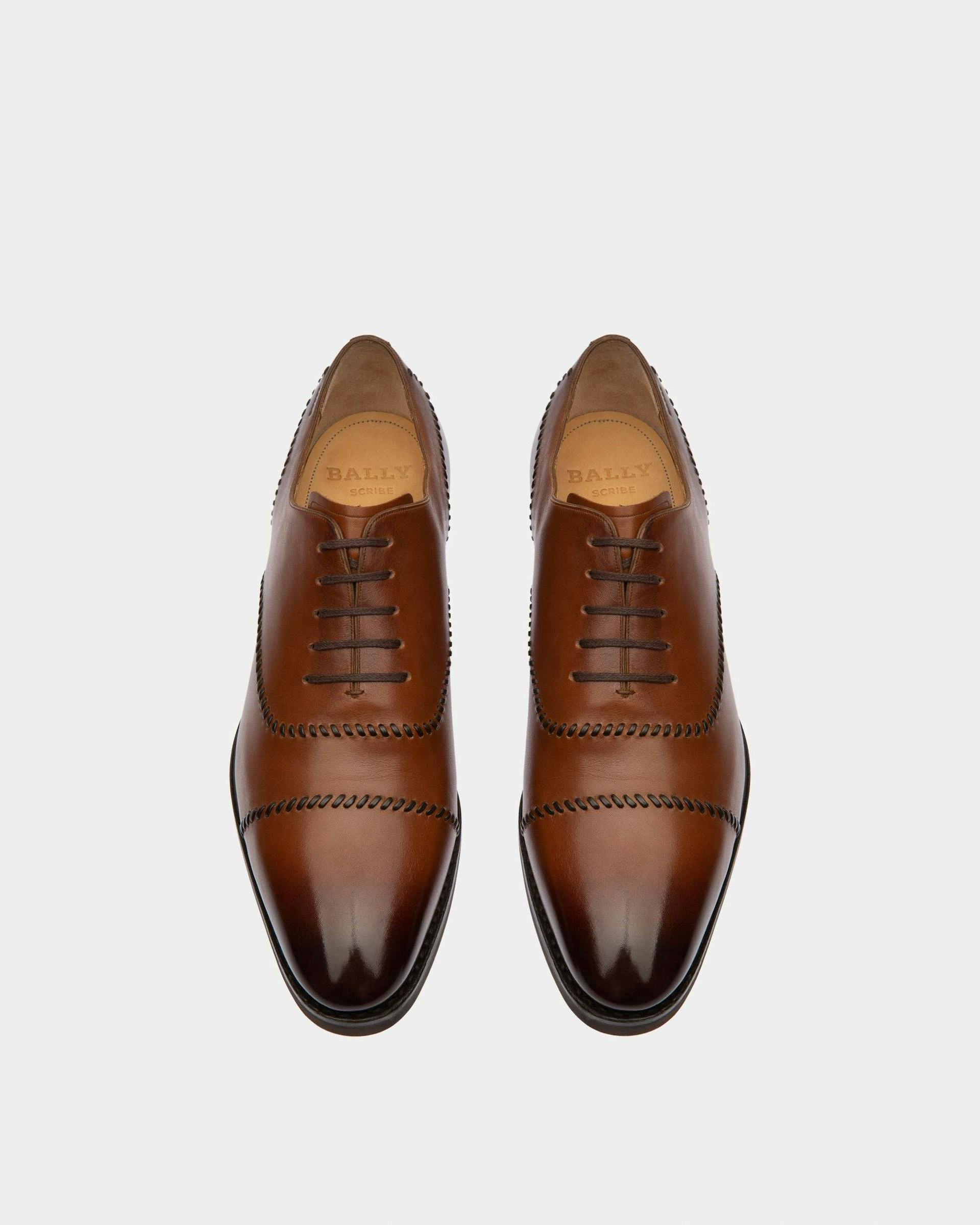 Scleyr Leather Oxfords In Brown - Men's - Bally - 02