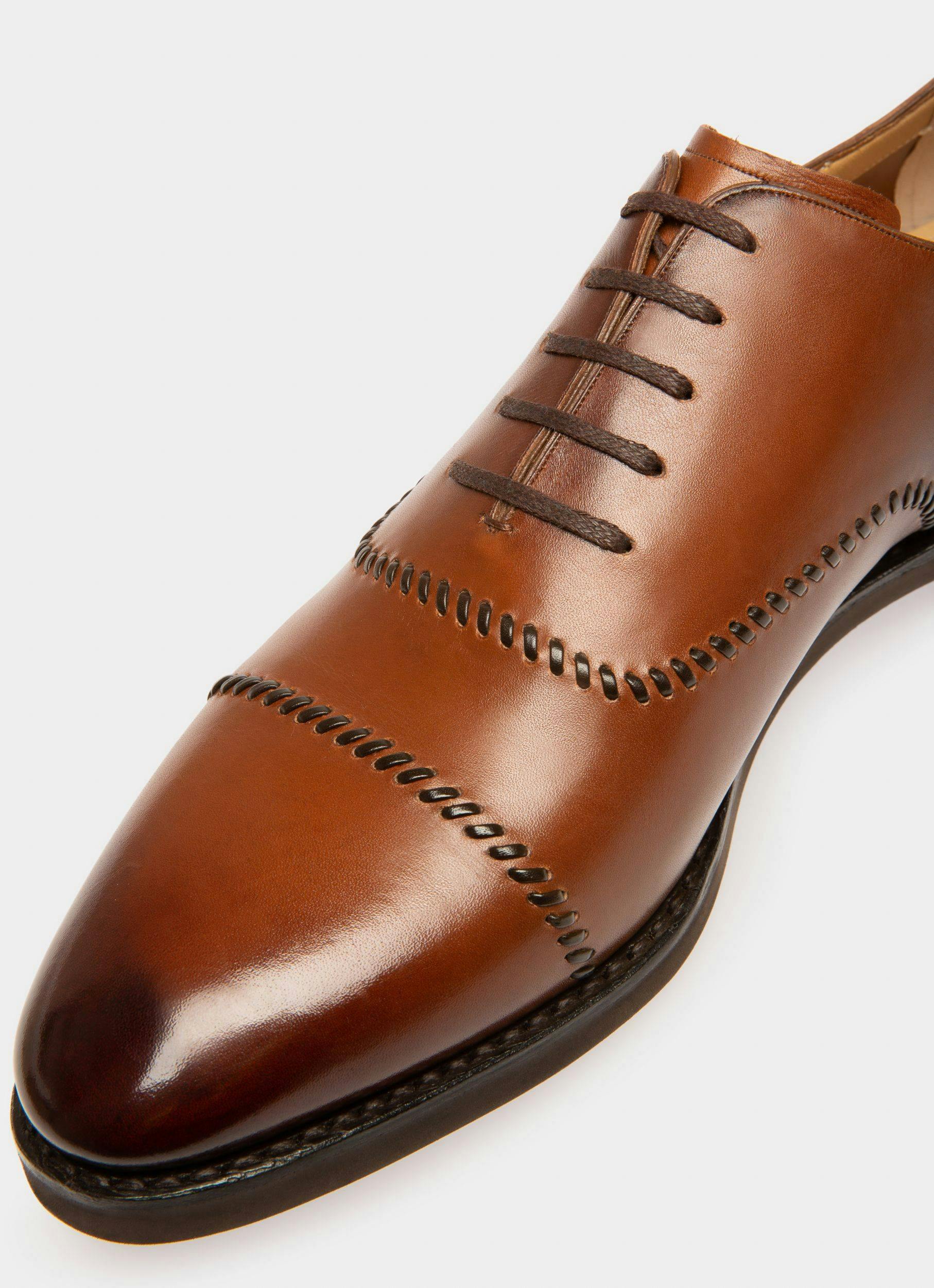 Scleyr Leather Oxfords In Brown - Men's - Bally - 06